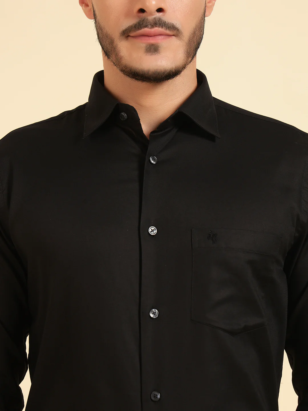 Formal Shirt for Men | Breathable & Soft with Color Fastness Slim Fit Giza Cotton Fabric Solid Pattern - Image 7