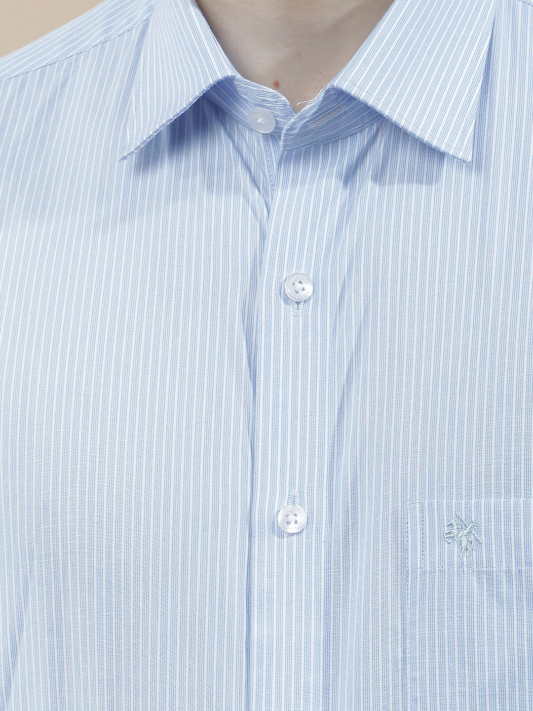 Formal Shirt for Men l Breathable & Soft with Color Fastness Regular Fit  Cotton Fabric Striped Pattern - Image 7