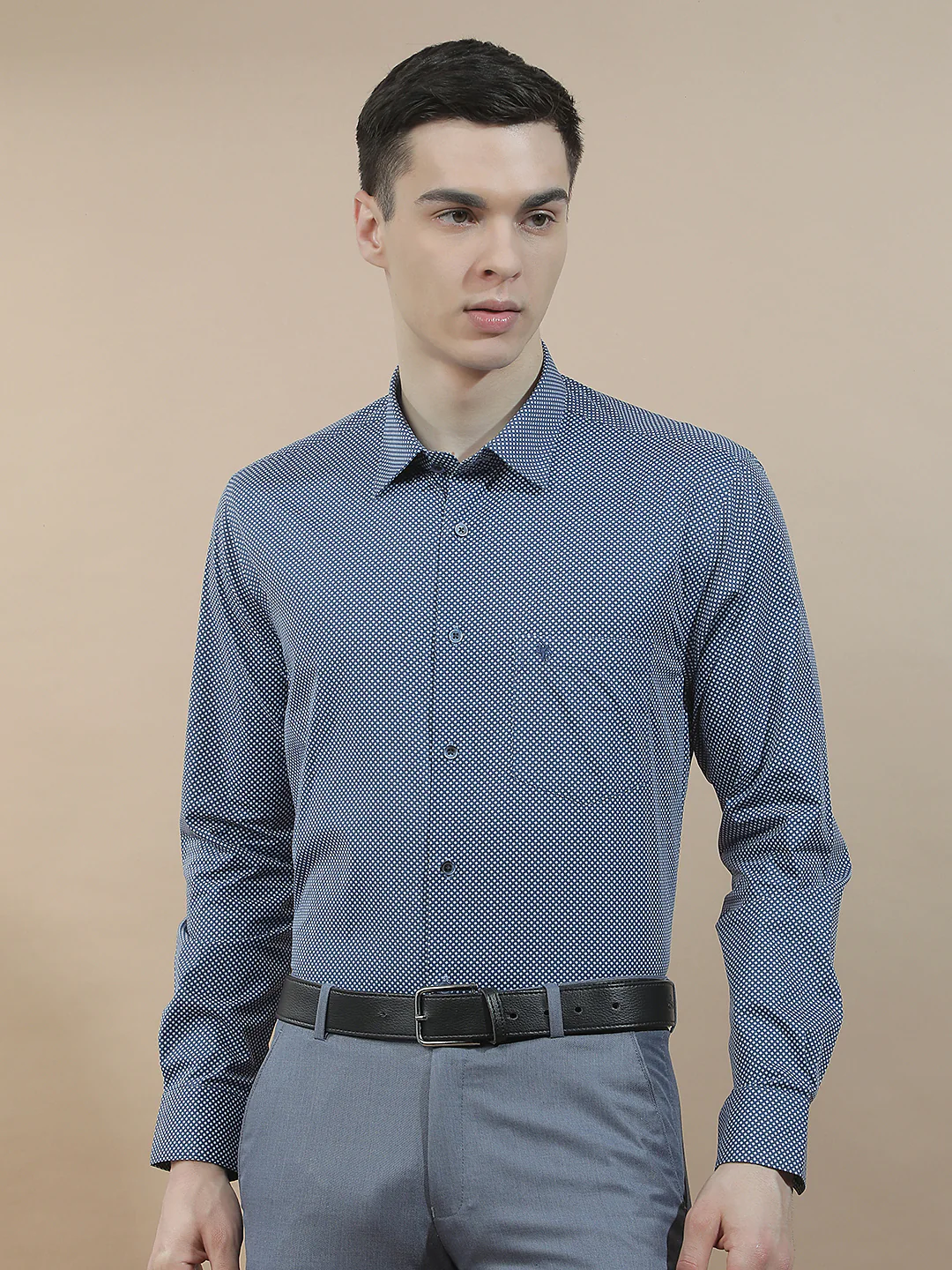 Formal Shirt for Men l Breathable & Soft with Color Fastness Regular Fit  Cotton Fabric Printed Pattern - Image 4