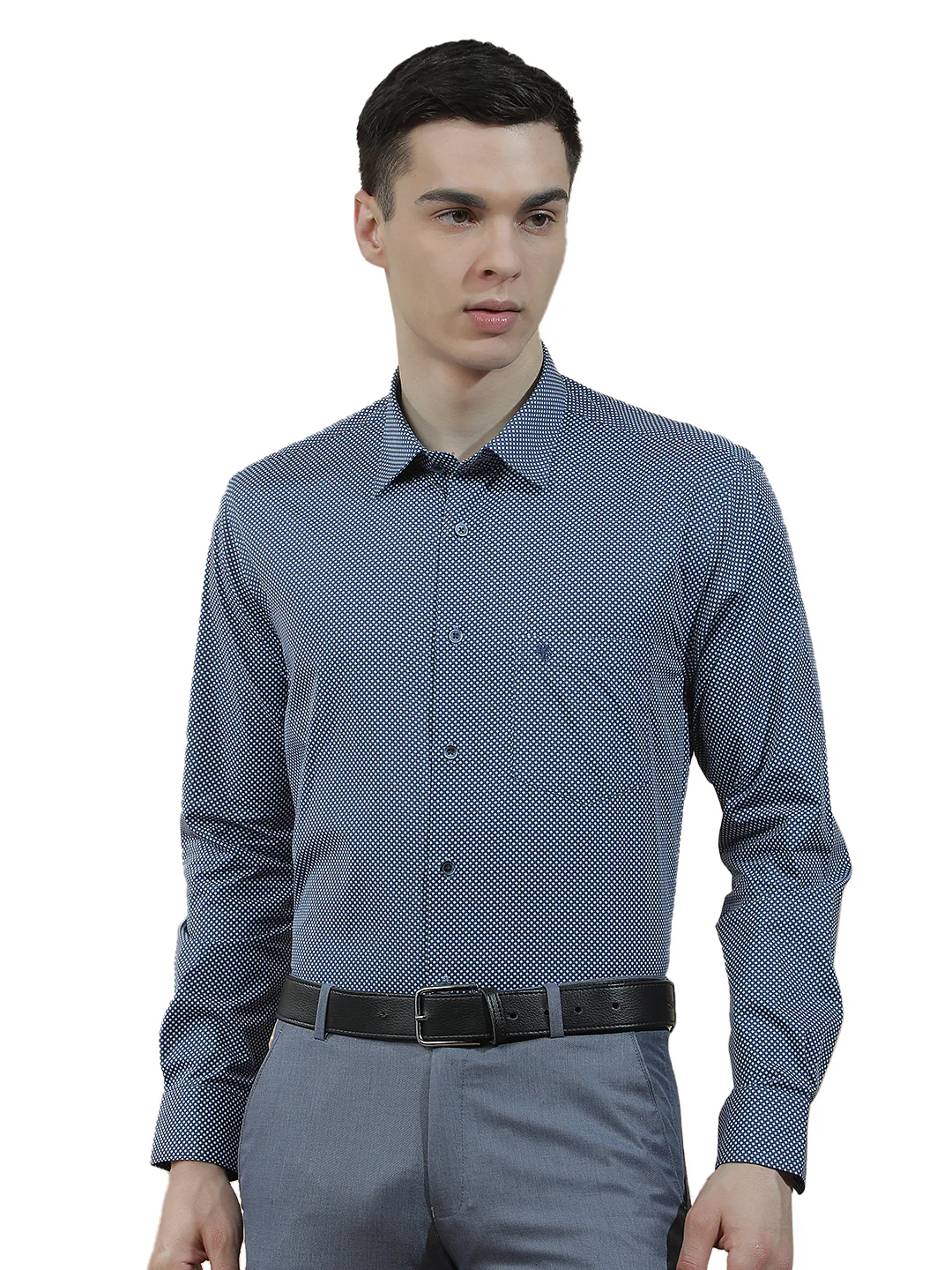 Formal Shirt for Men l Breathable & Soft with Color Fastness Regular Fit  Cotton Fabric Printed Pattern - Image 9