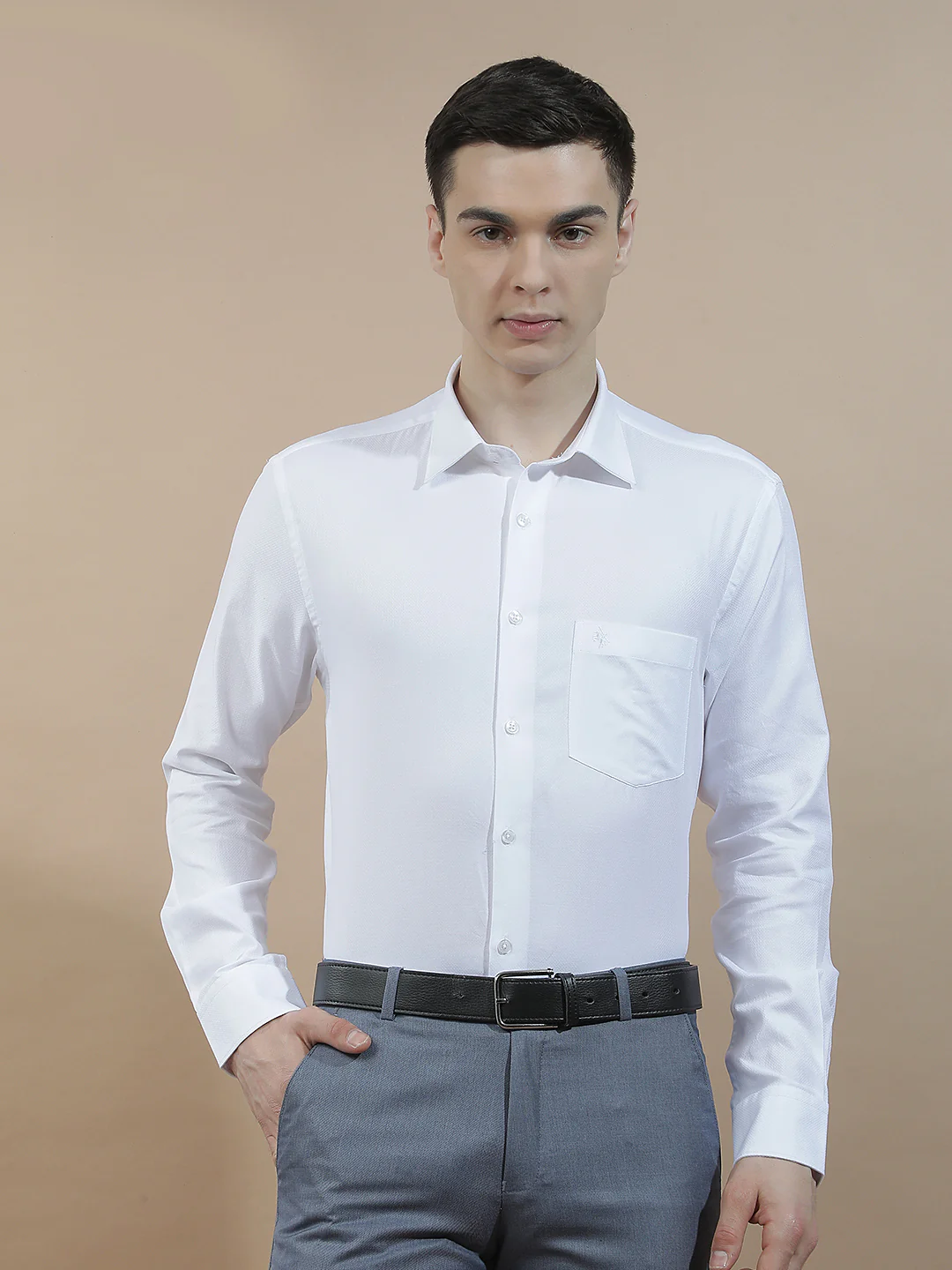 Formal Shirt for Men l Breathable & Soft with Color Fastness Regular Fit  Cotton Fabric Solid Pattern - Image 5