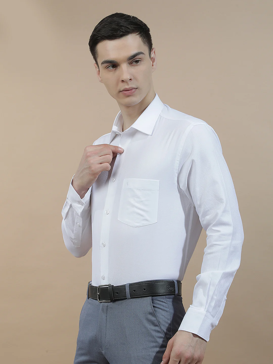 Formal Shirt for Men l Breathable & Soft with Color Fastness Regular Fit  Cotton Fabric Solid Pattern - Image 6