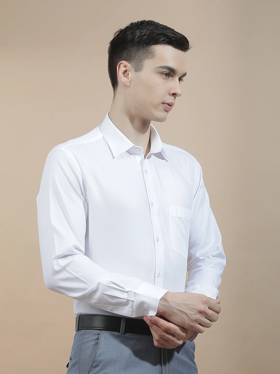 Formal Shirt for Men l Breathable & Soft with Color Fastness Regular Fit  Cotton Fabric Solid Pattern - Image 7