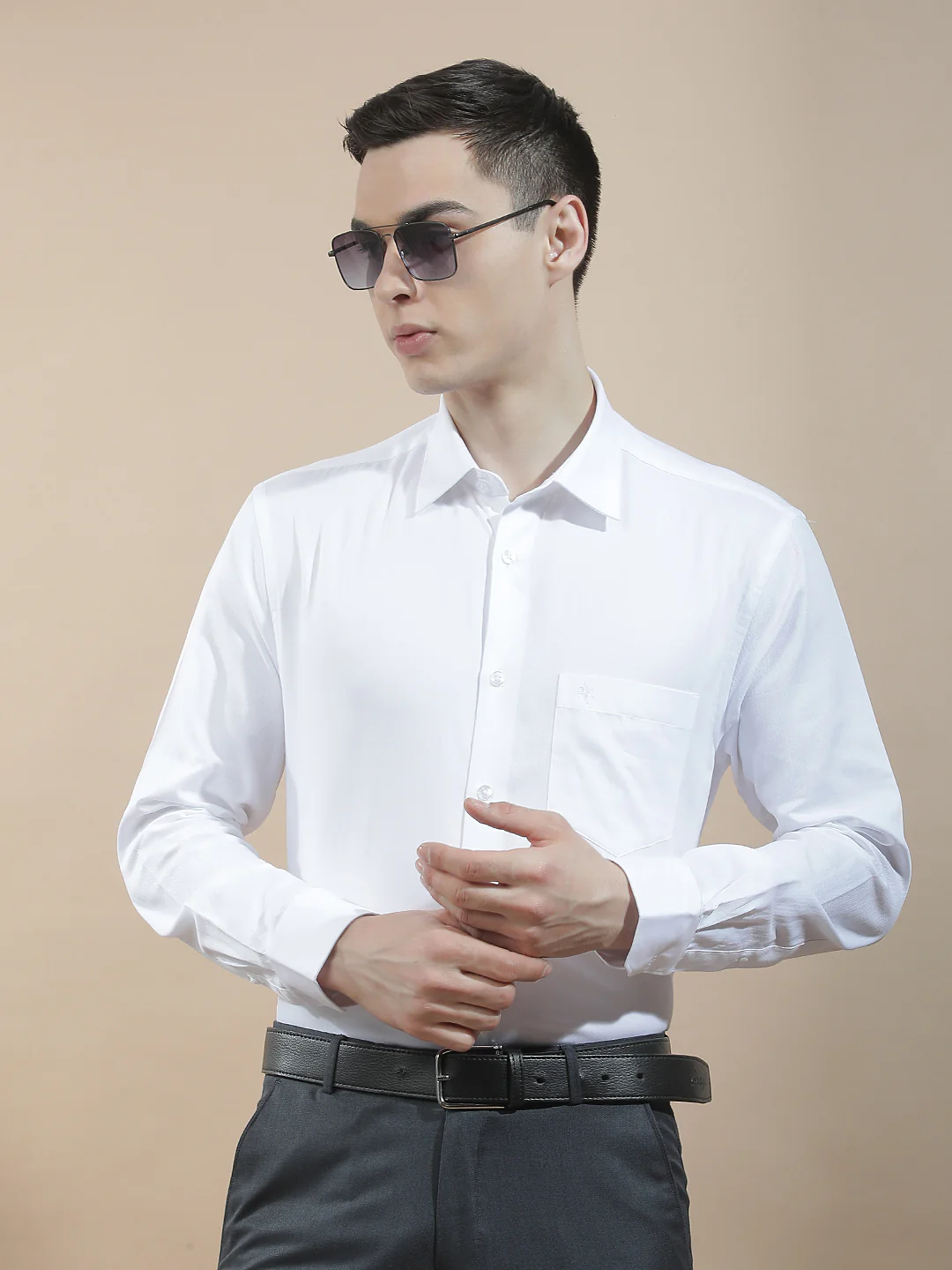 Formal Shirt for Men l Breathable & Soft with Color Fastness Regular Fit  Cotton Fabric Solid Pattern - Image 2