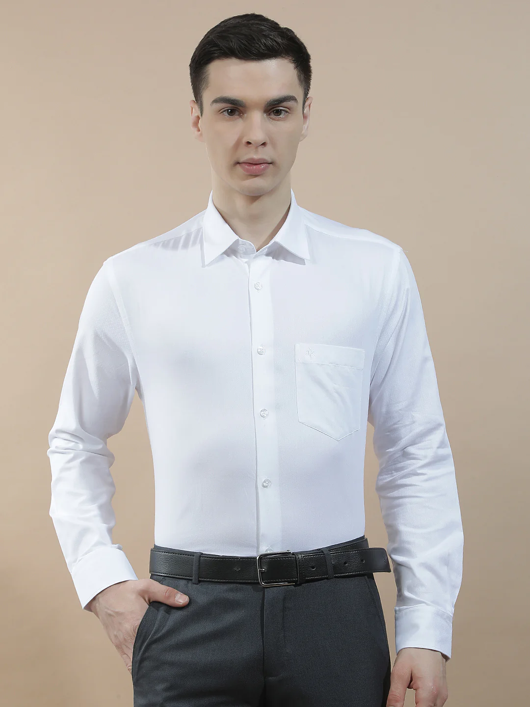 Formal Shirt for Men l Breathable & Soft with Color Fastness Regular Fit  Cotton Fabric Solid Pattern - Image 4