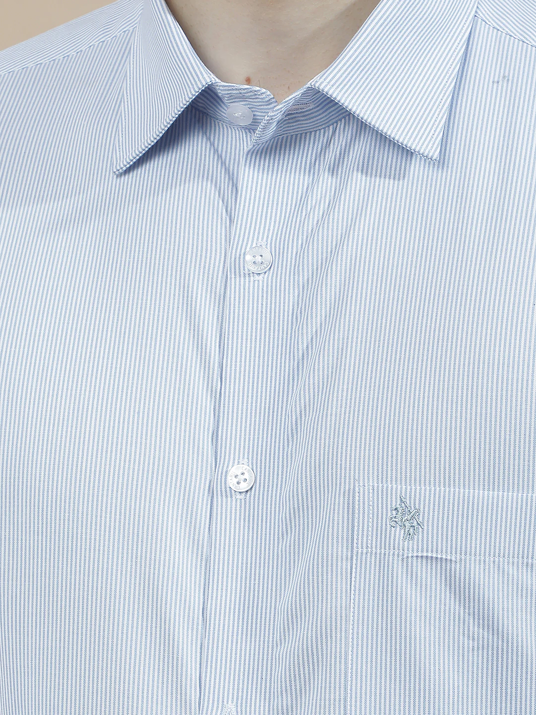 Formal Shirt for Men l Breathable & Soft with Color Fastness Regular Fit  Cotton Fabric Striped Pattern - Image 7