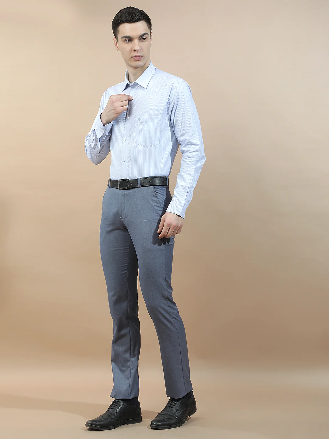 Formal Shirt for Men l Breathable & Soft with Color Fastness Regular Fit  Cotton Fabric Striped Pattern - Image 8