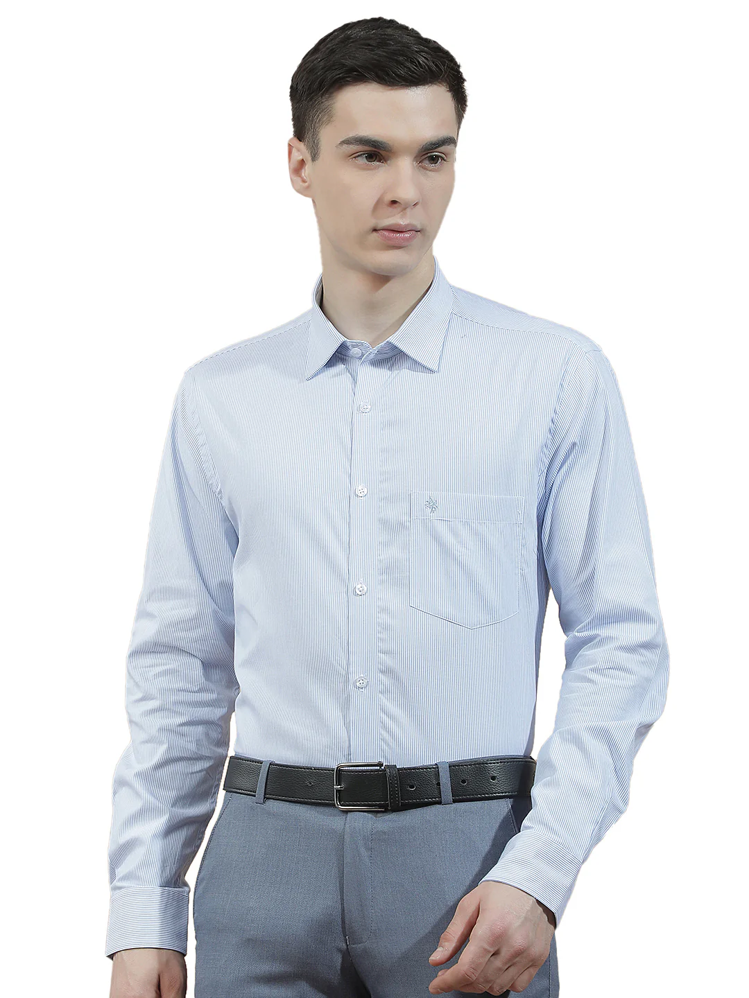 Formal Shirt for Men l Breathable & Soft with Color Fastness Regular Fit  Cotton Fabric Striped Pattern - Image 9