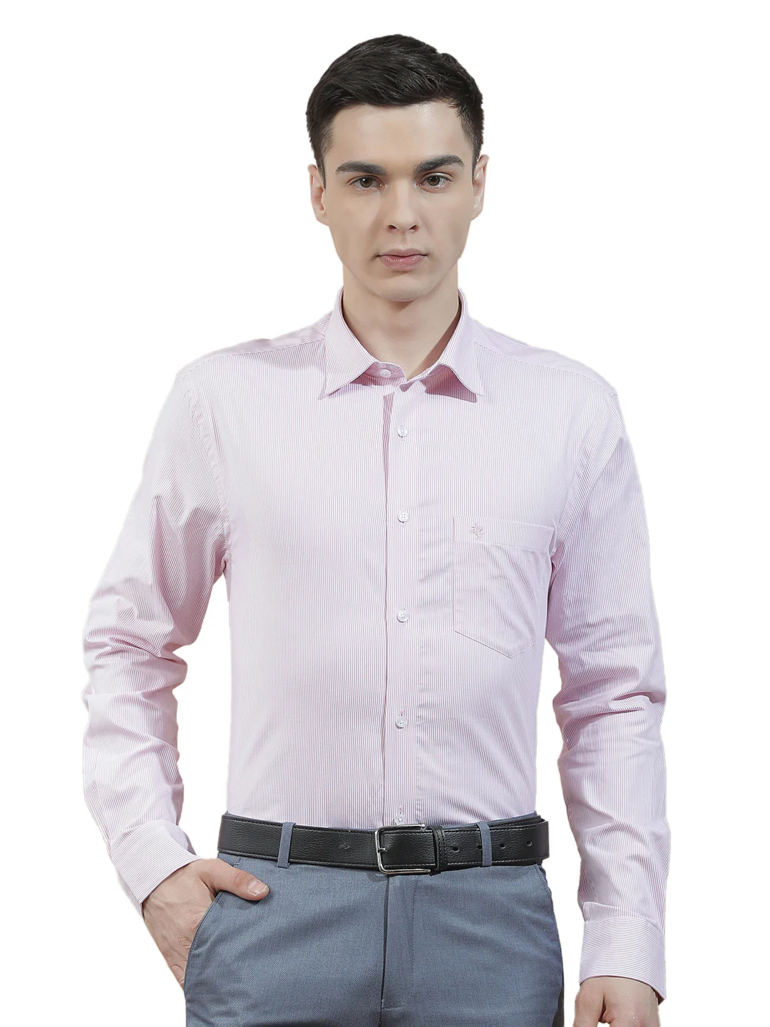 Formal Shirt for Men l Breathable & Soft with Color Fastness Regular Fit  Cotton Fabric Striped Pattern - Image 9
