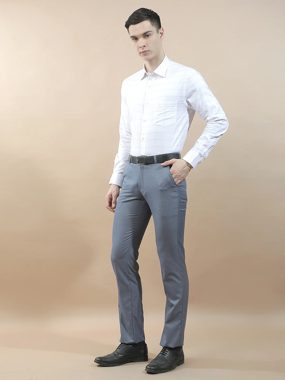Formal Shirt for Men l Breathable & Soft with Color Fastness Slim Fit  Cotton Fabric Checkered Pattern - Image 8