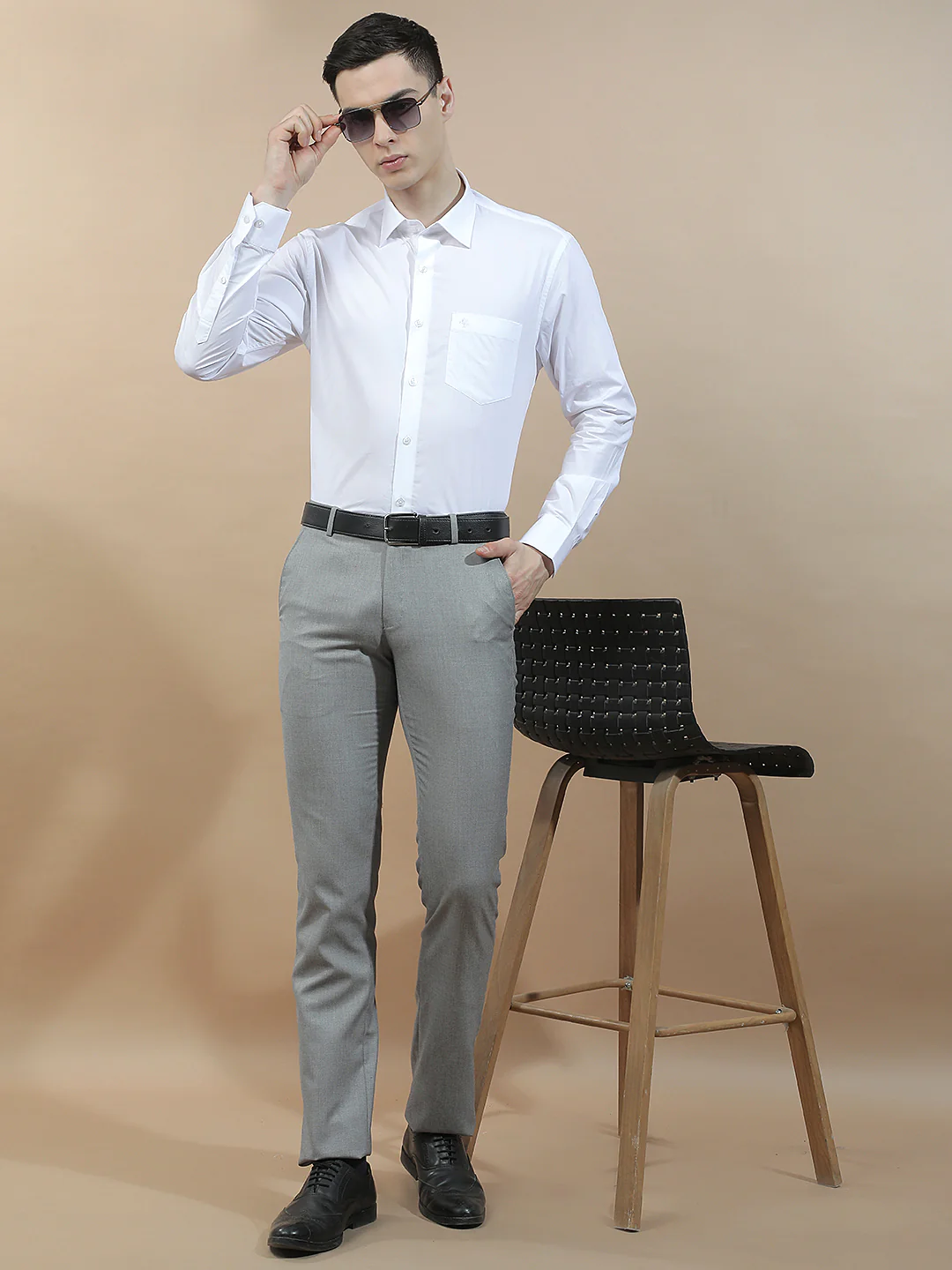 Formal Shirt for Men l Breathable & Soft with Color Fastness Regular Fit  Cotton Fabric Solid Pattern - Image 2
