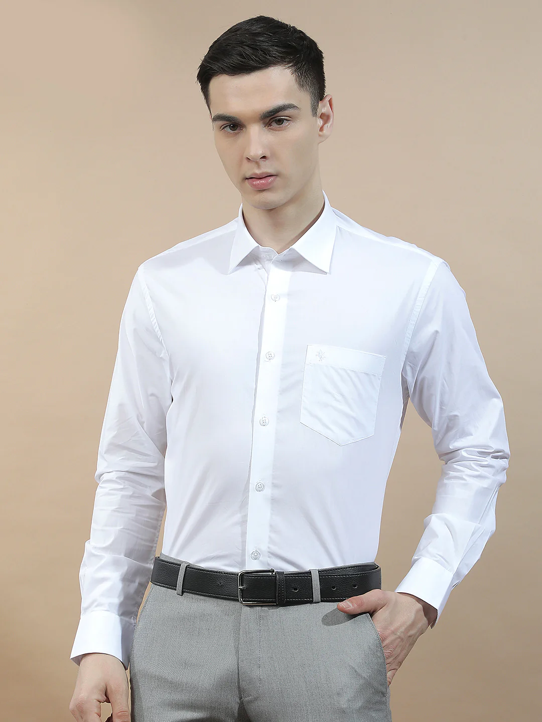 Formal Shirt for Men l Breathable & Soft with Color Fastness Regular Fit  Cotton Fabric Solid Pattern - Image 4