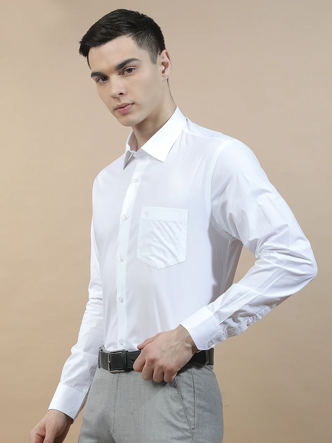 Formal Shirt for Men l Breathable & Soft with Color Fastness Regular Fit  Cotton Fabric Solid Pattern - Image 5