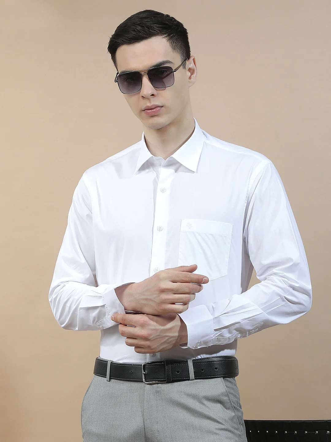 Formal Shirt for Men l Breathable & Soft with Color Fastness Regular Fit  Cotton Fabric Solid Pattern - Image 8