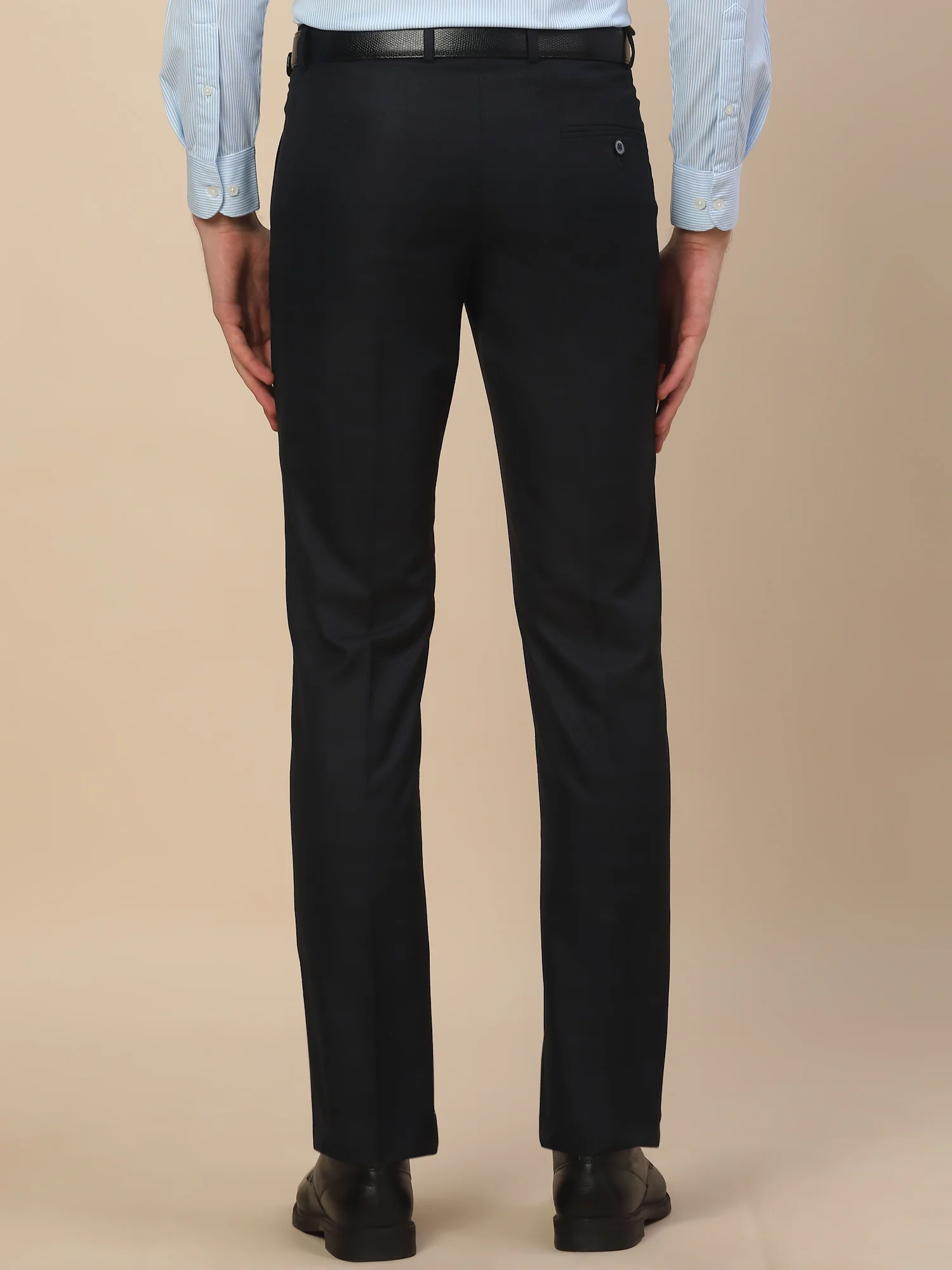Formal Trouser for Men | Breathable & Soft with Color Fastness Regular Fit Poly Vicose Fabric Check Pattern Hook & Bar Closure - Image 6