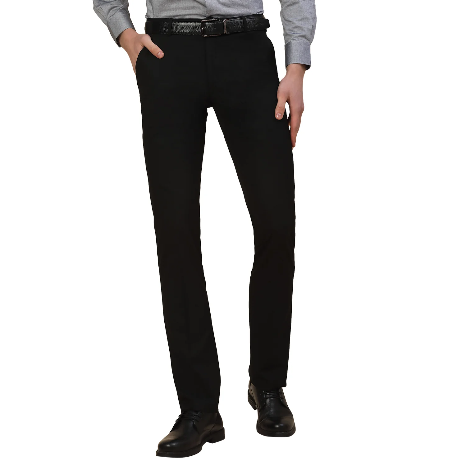 Formal Trouser for Men | Breathable & Soft with Color Fastness Regular Fit Poly Vicose Fabric Solid Pattern Hook & Bar Closure - Image 6