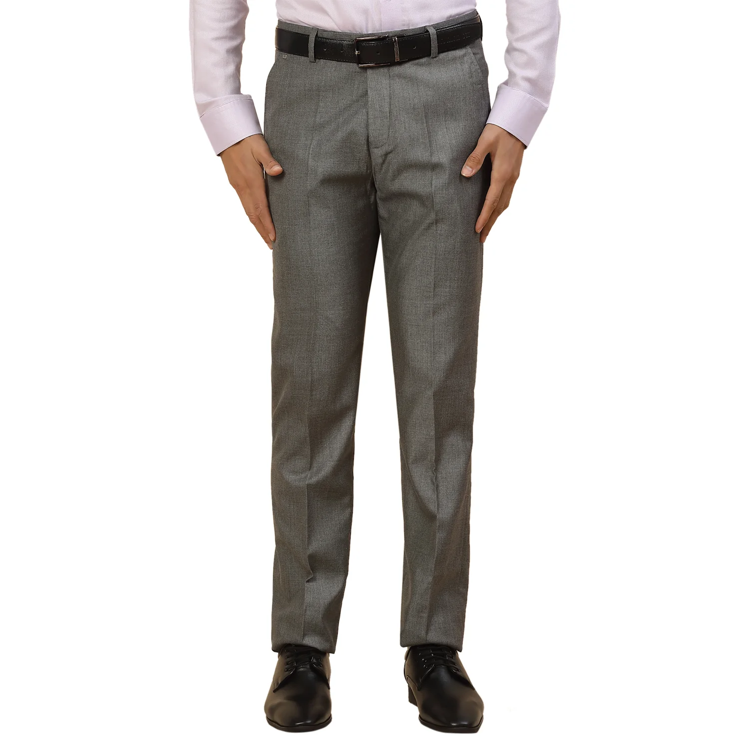 Formal Trouser for Men | Breathable & Soft with Color Fastness Regular Fit Polycotton Fabric Solid Pattern Hook & Bar Closure - Image 6