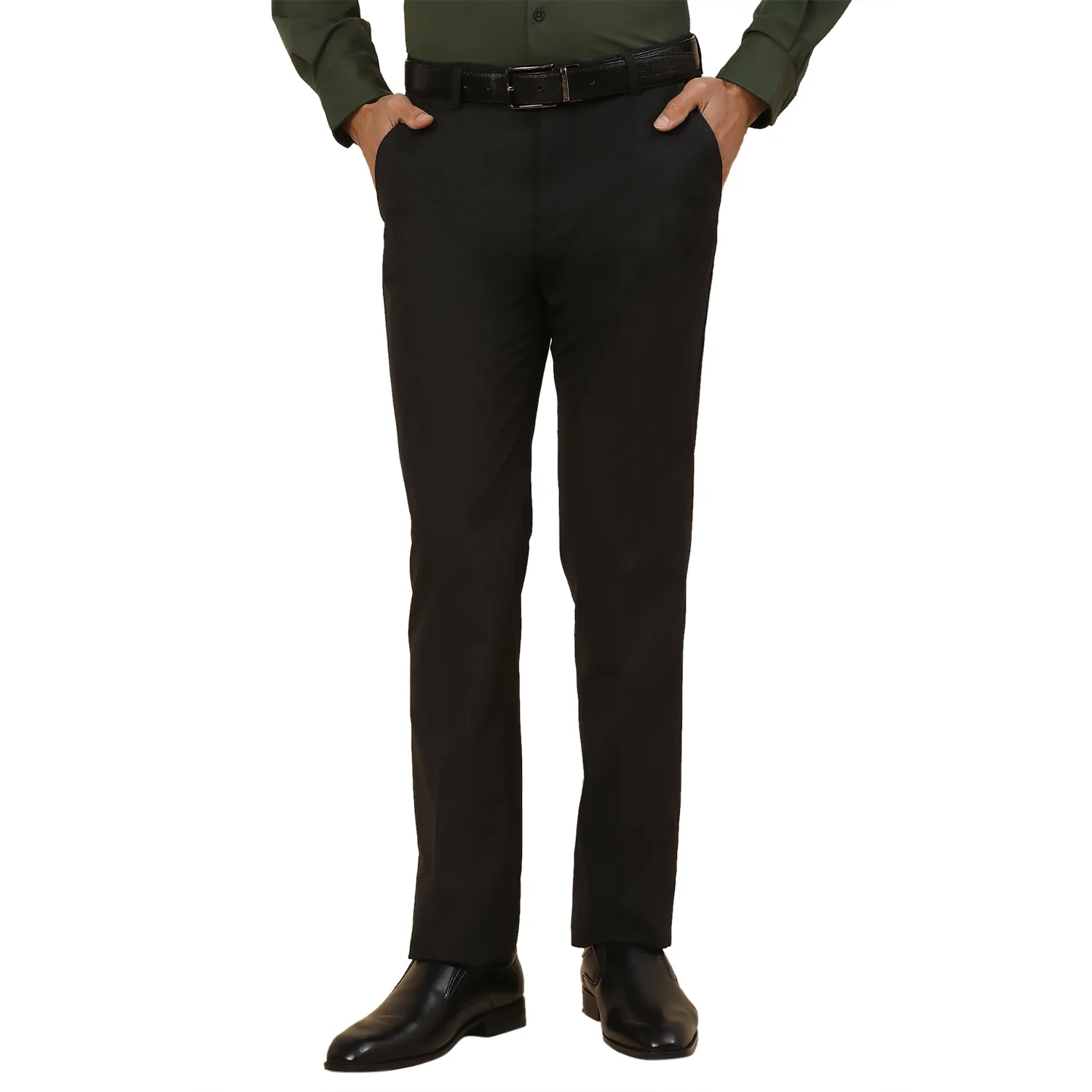 Formal Trouser for Men | Breathable & Soft with Color Fastness Regular Fit Polycotton Fabric Solid Pattern Hook & Bar Closure - Image 6