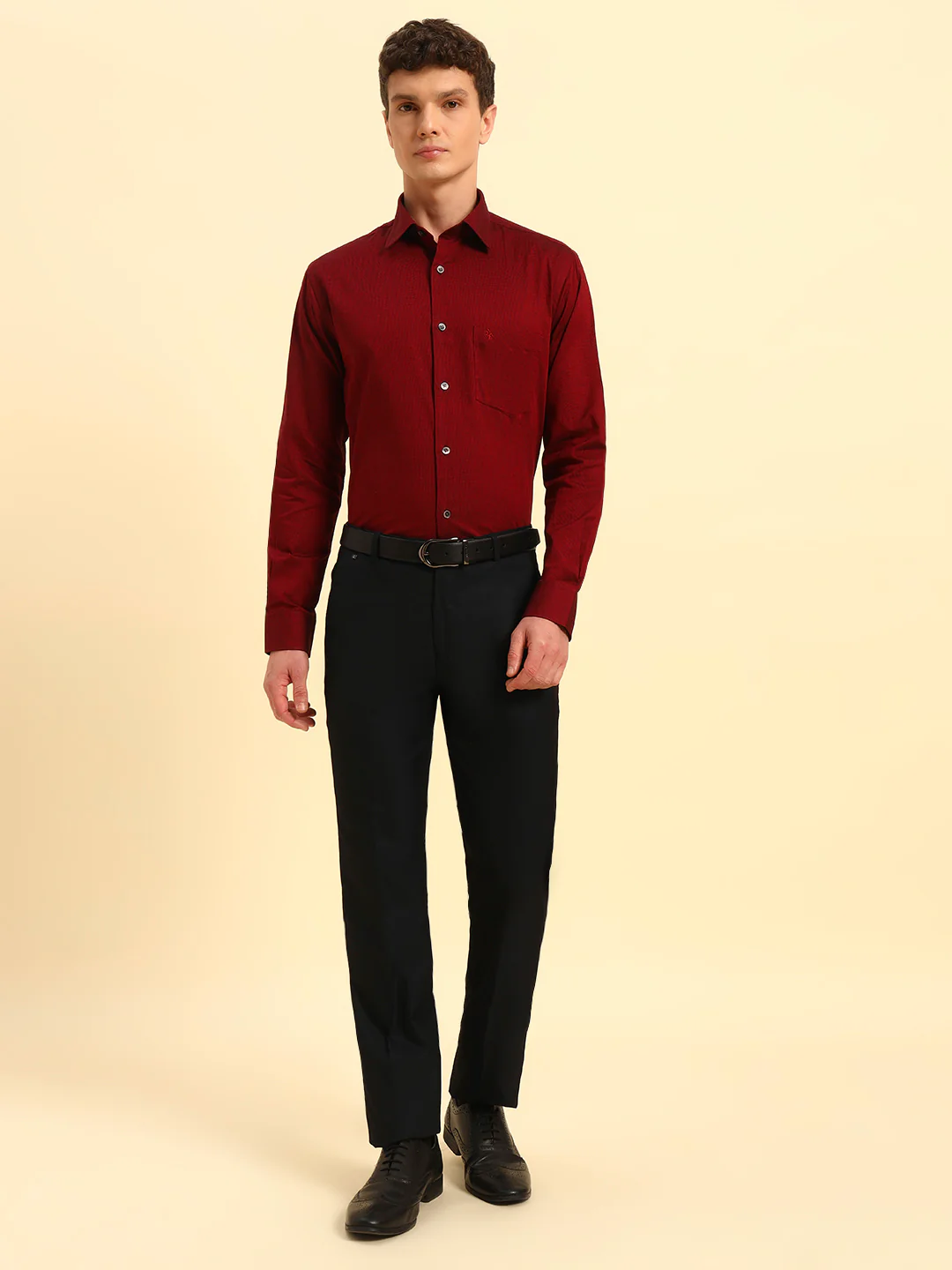 Formal Trouser for Men | Breathable & Soft with Color Fastness Regular Fit Poly Viscose Fabric Solid Pattern Hook & Eye Closure - Image 8