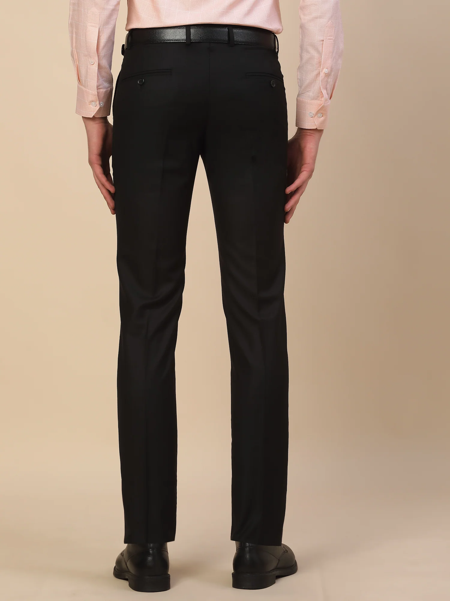 Formal Trouser for Men | Breathable & Soft with Color Fastness Regular Fit Terry Rayon Fabric Solid Pattern Button Closure - Image 5