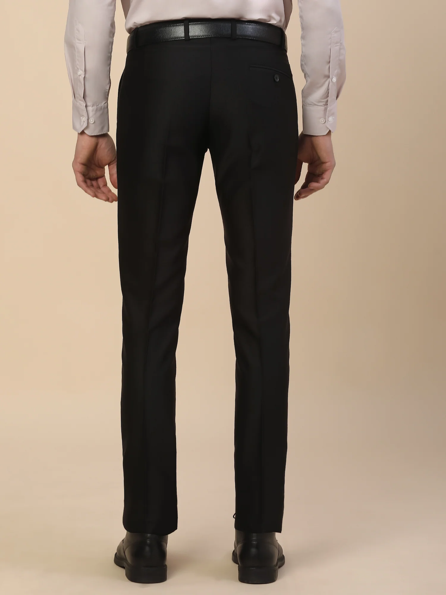 Formal Trouser for Men | Breathable & Soft with Color Fastness Regular Fit Terry Rayon Fabric Solid Pattern Button Closure - Image 6