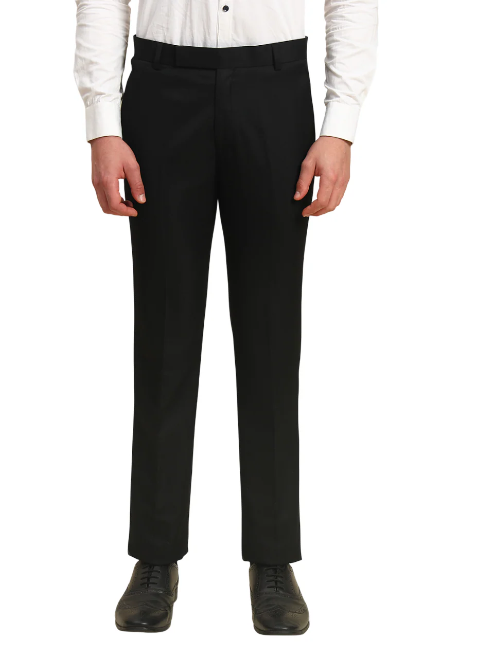 Formal Trouser for Men | Breathable & Soft with Color Fastness Regular Fit Poly Viscose Fabric Solid Pattern Hook & Bar Closure - Image 3