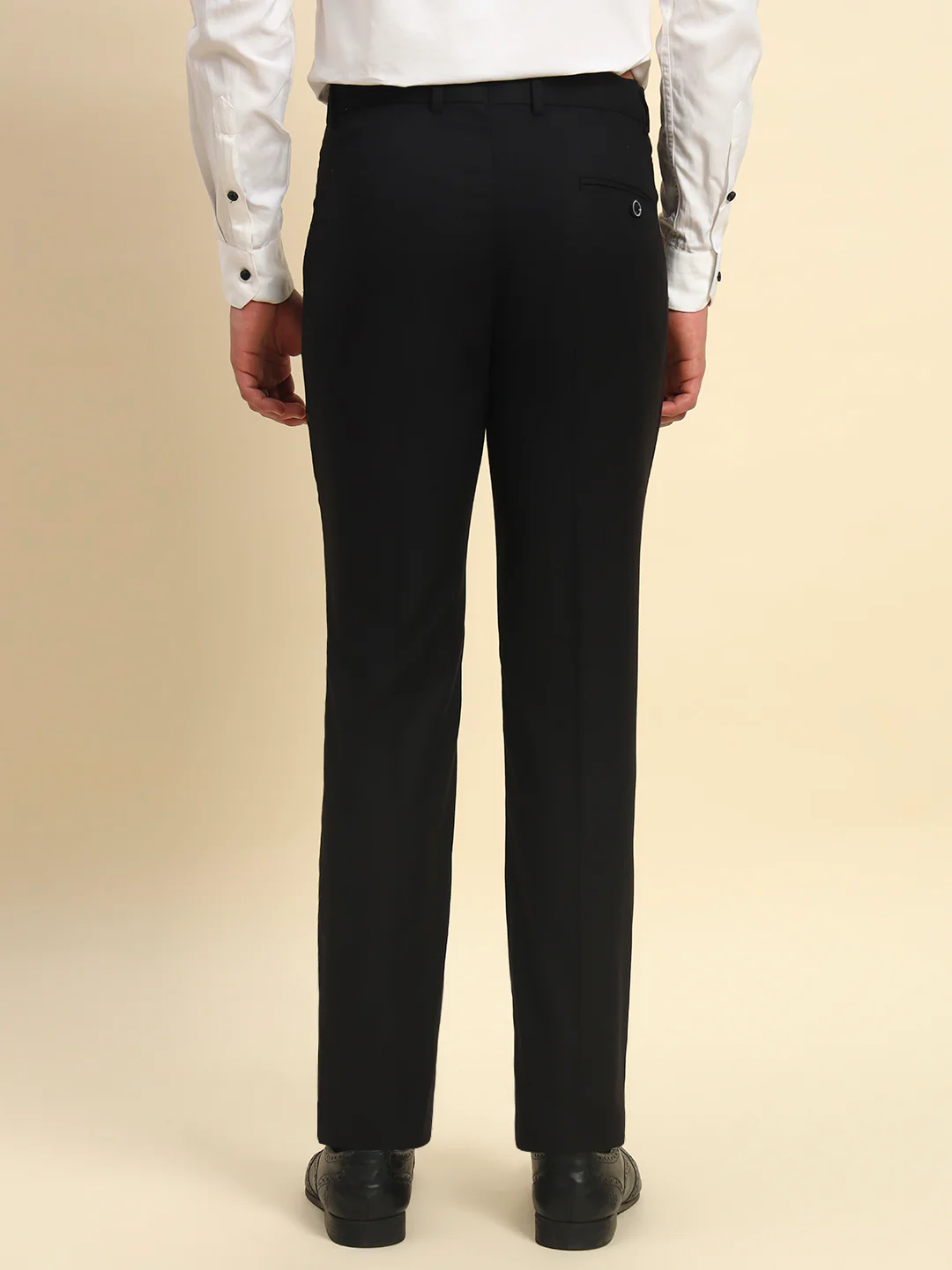 Formal Trouser for Men l Breathable & Soft with Color Fastness Regular Fit Terry Rayon Fabric Solid Pattern Hook & Bar Closure - Image 7