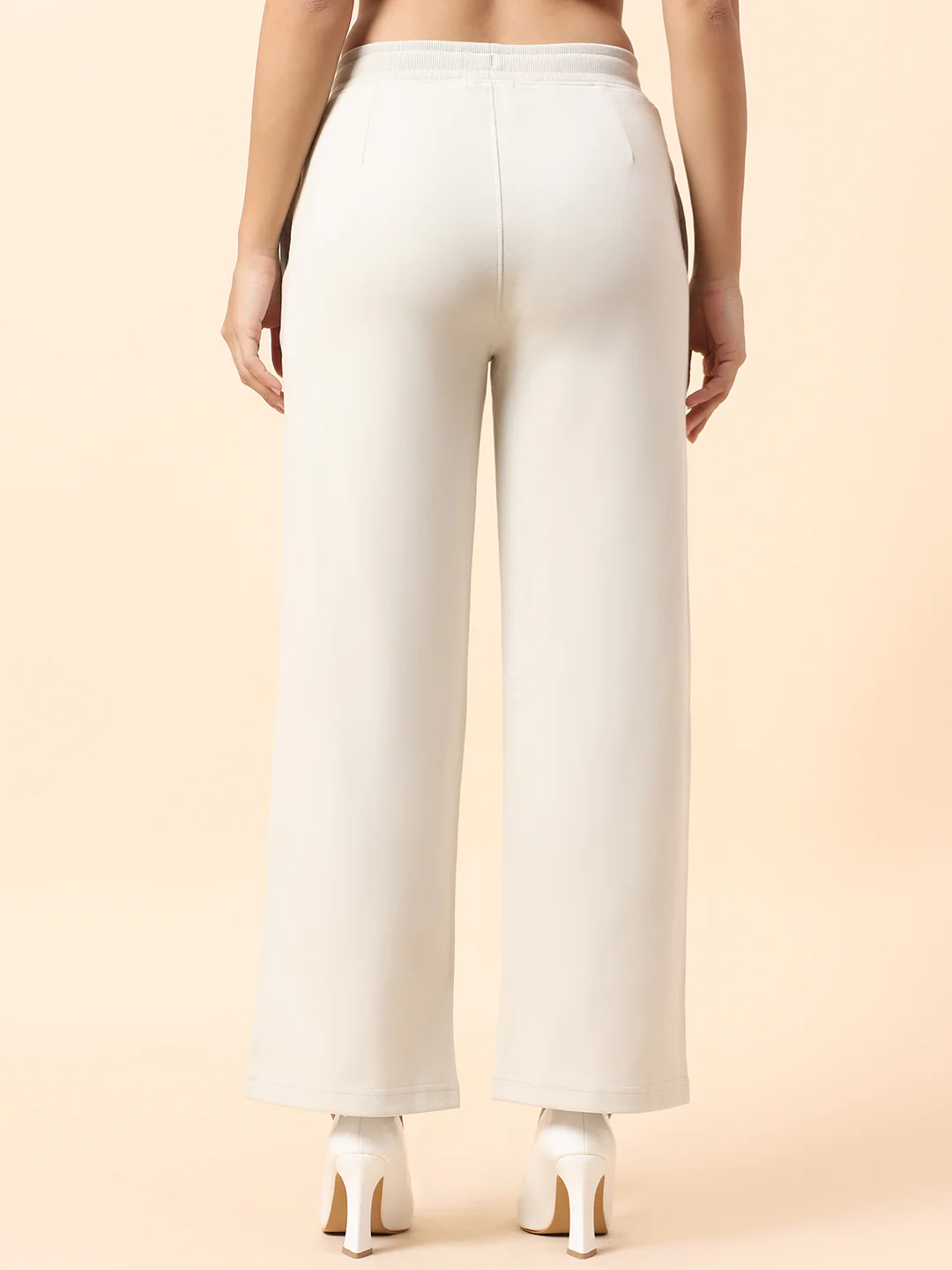 Formal Trouser for Women | Breathable & Soft with Color Fastness Regular Fit Polyester Fabric Solid Pattern Elasticated Closure - Image 6