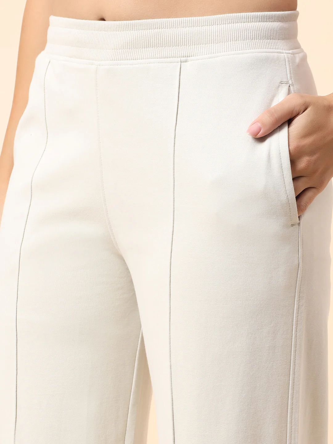 Formal Trouser for Women | Breathable & Soft with Color Fastness Regular Fit Polyester Fabric Solid Pattern Elasticated Closure - Image 7