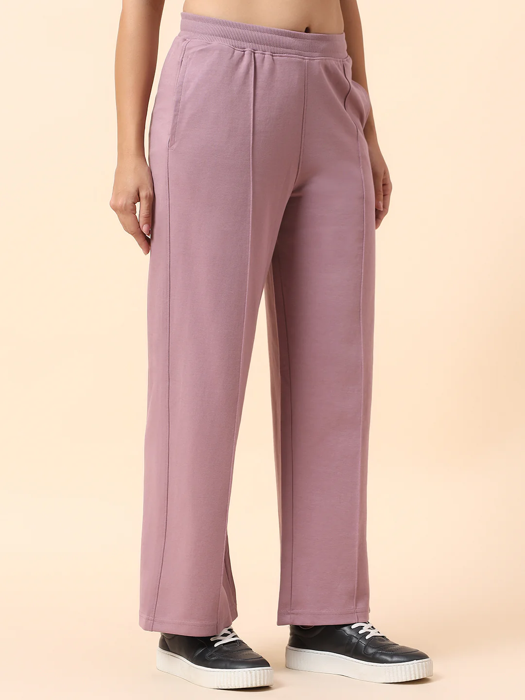 Formal Trouser for Women | Breathable & Soft with Color Fastness Regular Fit Polyester Fabric Solid Pattern Elasticated Closure - Image 5