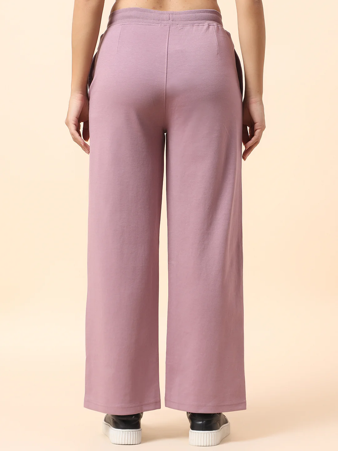 Formal Trouser for Women | Breathable & Soft with Color Fastness Regular Fit Polyester Fabric Solid Pattern Elasticated Closure - Image 6