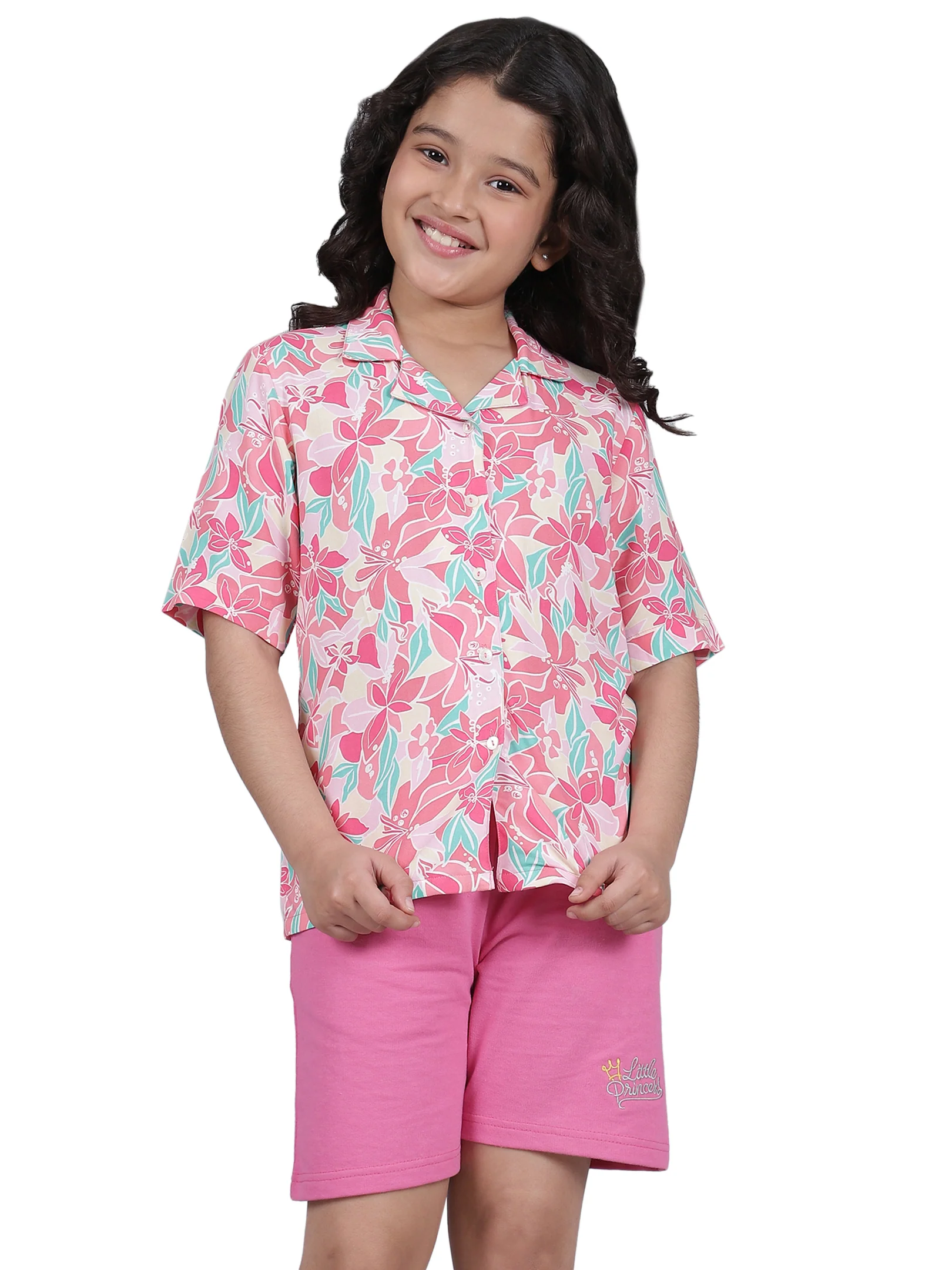 Girls Printed Pink Casual Top - Image 8
