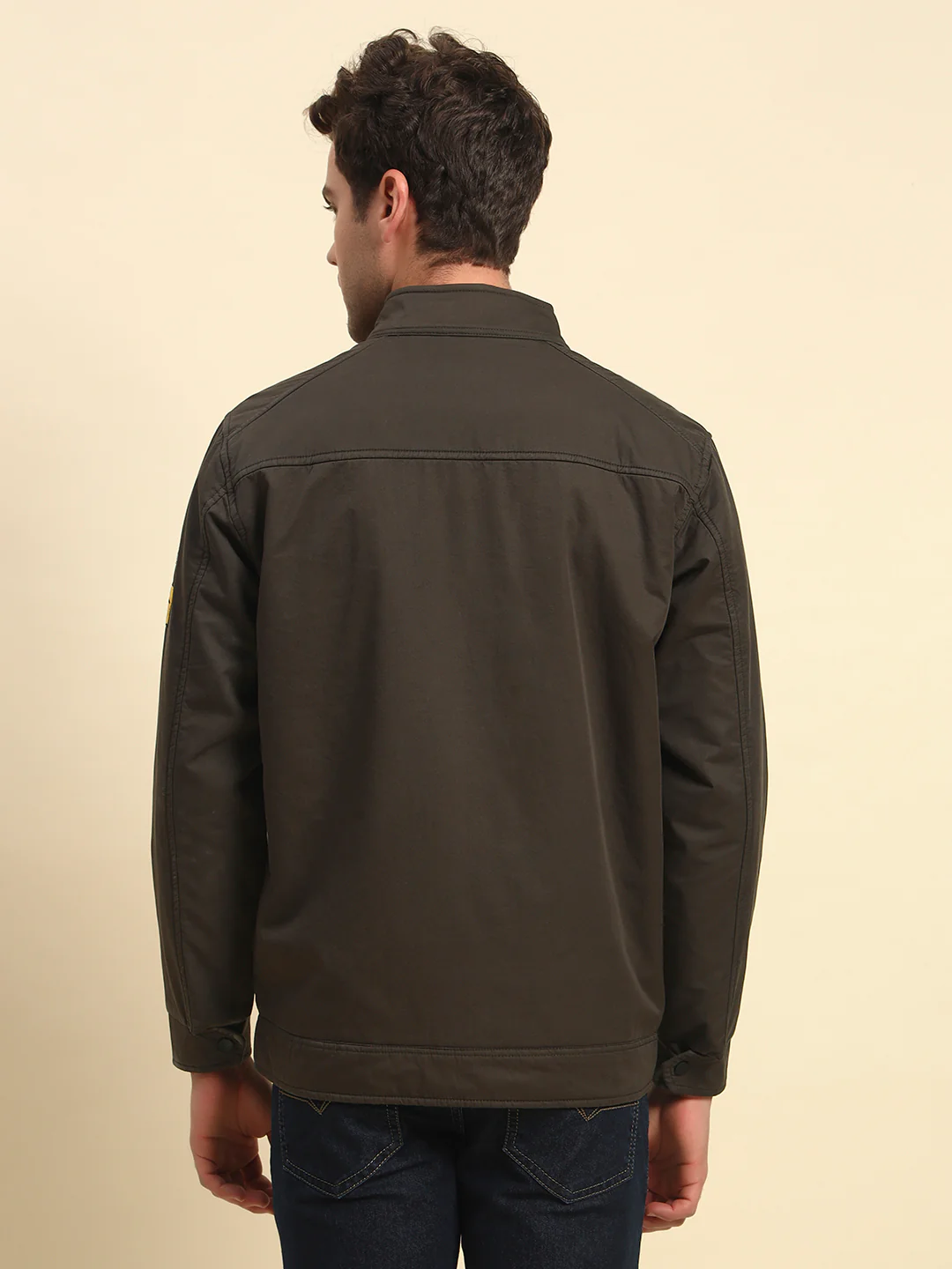Jacket for Men | Premium Casual Jacket Smart Fit Band Cotton Blend Fabric Solid Pattern - Image 3