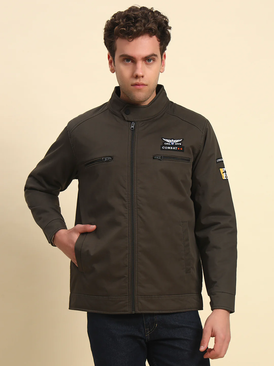 Jacket for Men | Premium Casual Jacket Smart Fit Band Cotton Blend Fabric Solid Pattern - Image 4