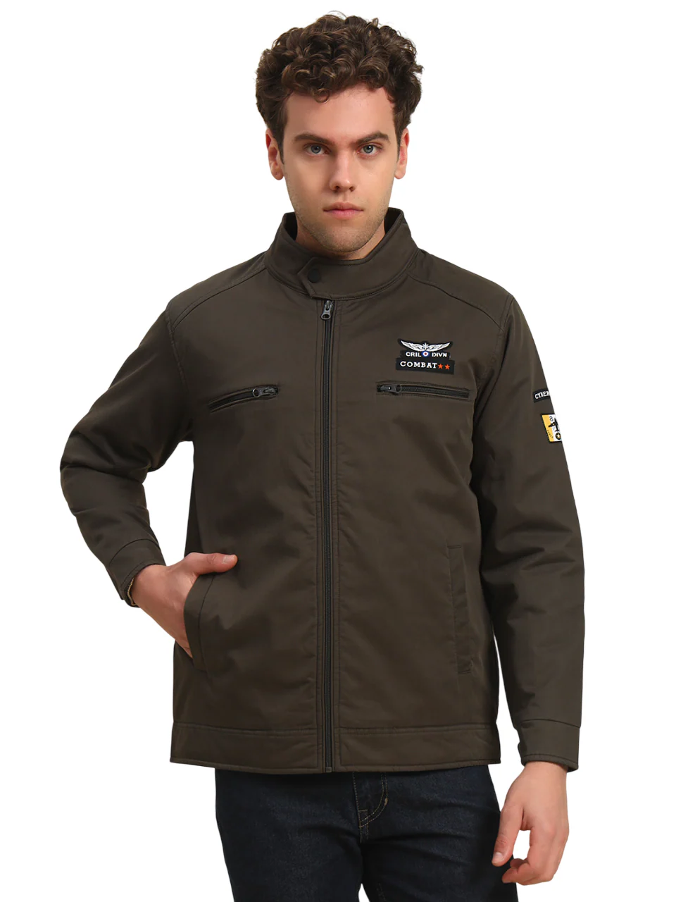 Jacket for Men | Premium Casual Jacket Smart Fit Band Cotton Blend Fabric Solid Pattern - Image 5