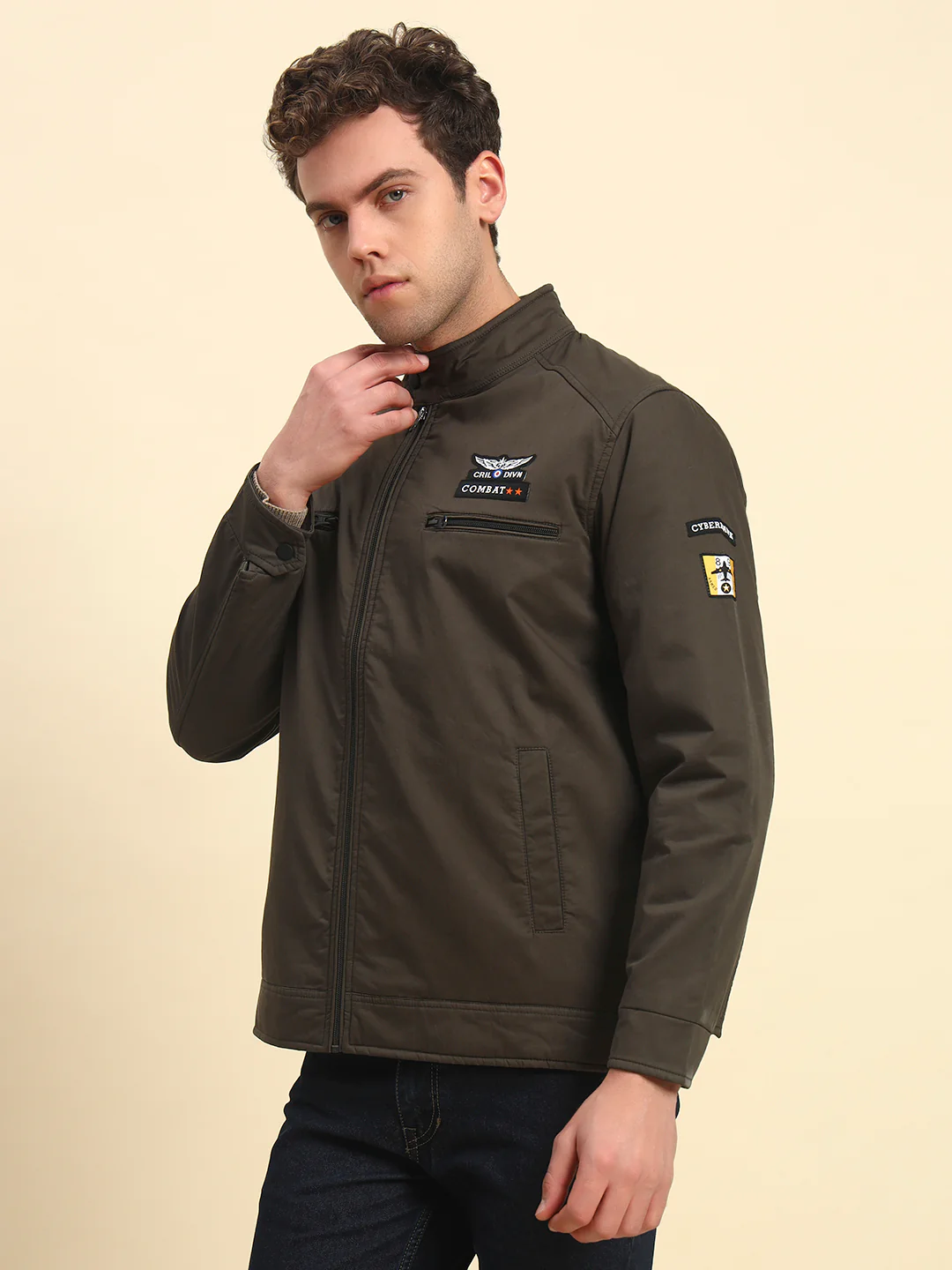 Jacket for Men | Premium Casual Jacket Smart Fit Band Cotton Blend Fabric Solid Pattern - Image 6