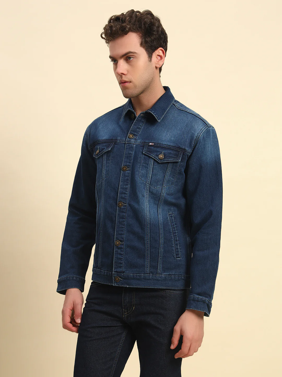 Jacket for Men | Premium Casual Jacket Smart Fit Spread Collar Poly Cotton Fabric Solid Pattern - Image 5