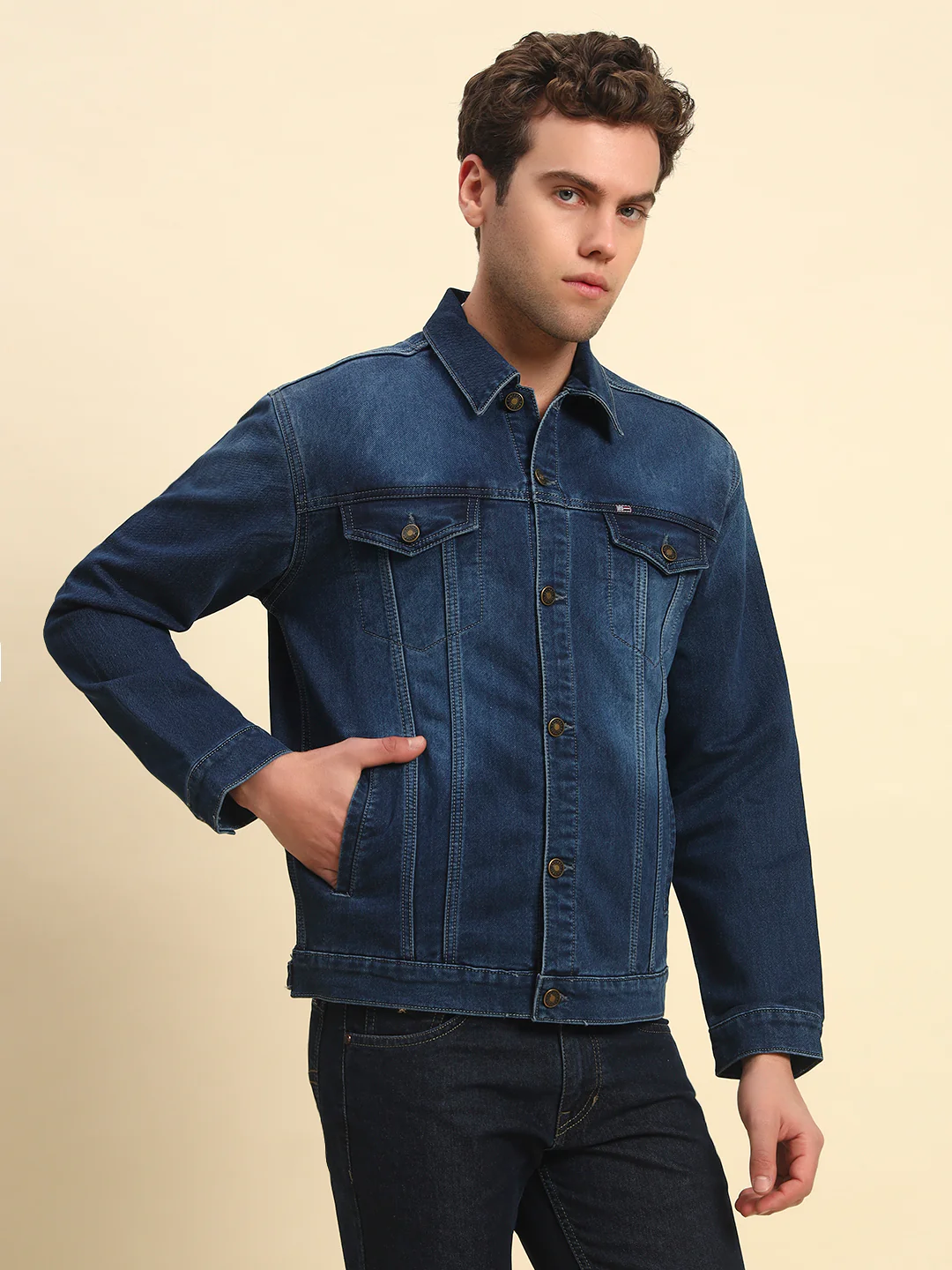 Jacket for Men | Premium Casual Jacket Smart Fit Spread Collar Poly Cotton Fabric Solid Pattern - Image 6