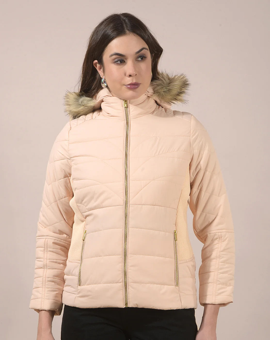 Jacket for Women | Premium Casual Jacket Regular Fit Hooded Poly Blend Fabric Solid Pattern - Image 5