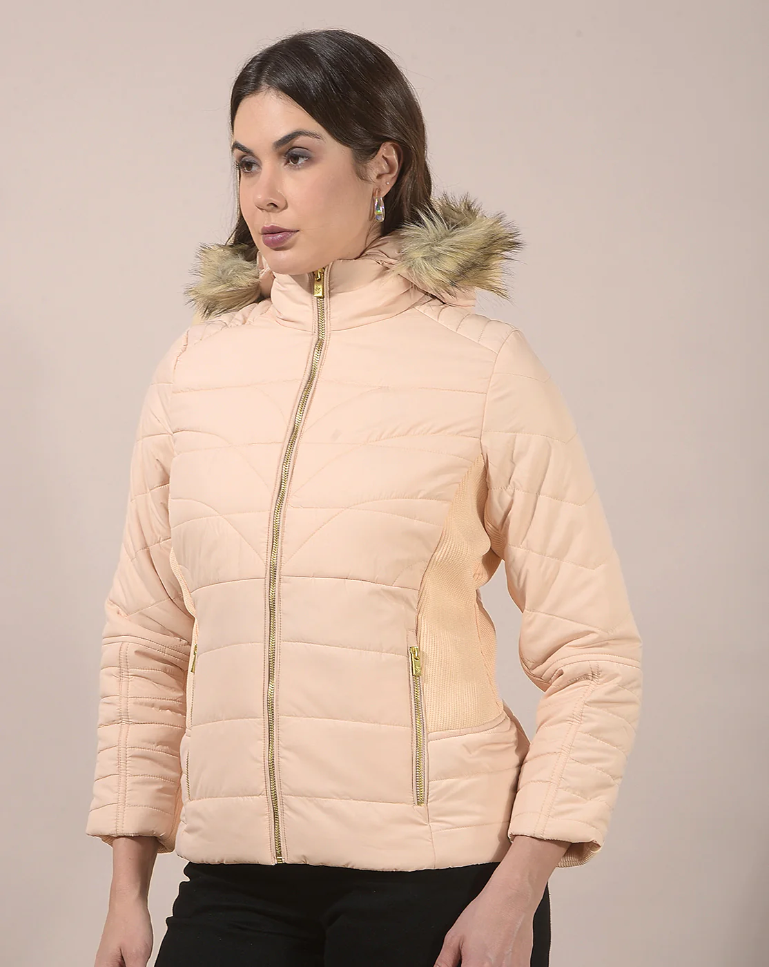 Jacket for Women | Premium Casual Jacket Regular Fit Hooded Poly Blend Fabric Solid Pattern - Image 6