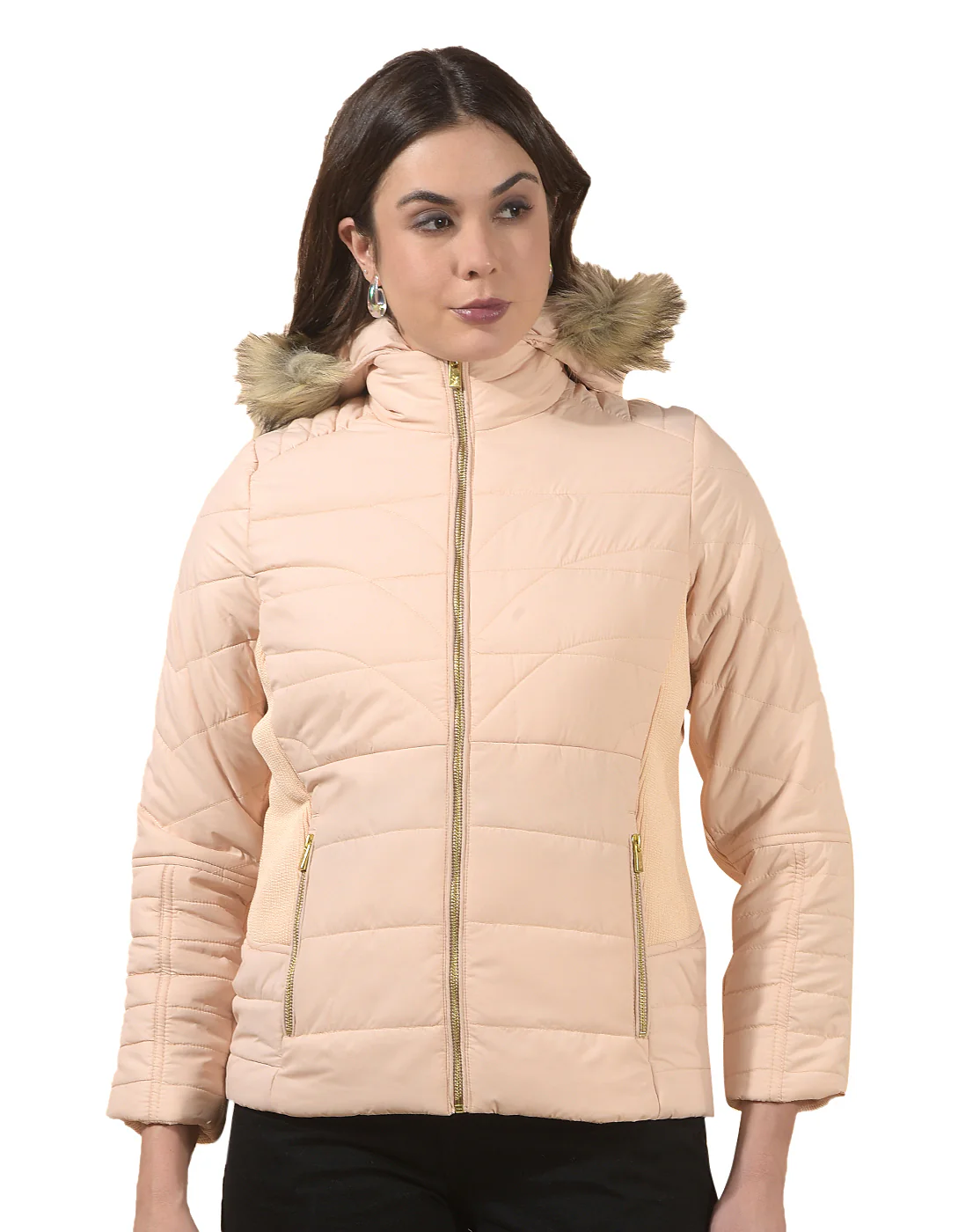 Jacket for Women | Premium Casual Jacket Regular Fit Hooded Poly Blend Fabric Solid Pattern - Image 9