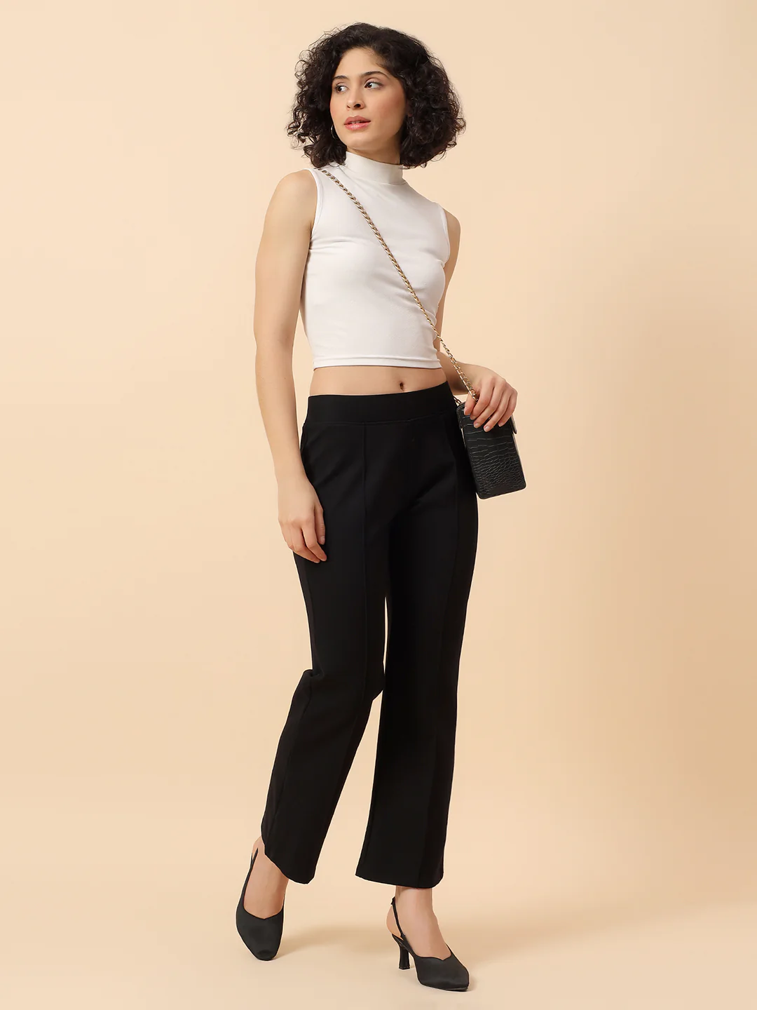 Jegging for Women | Breathable & Soft with Color Fastness Regular Fit Knitted Fabric Solid Pattern Elasticated - Image 2