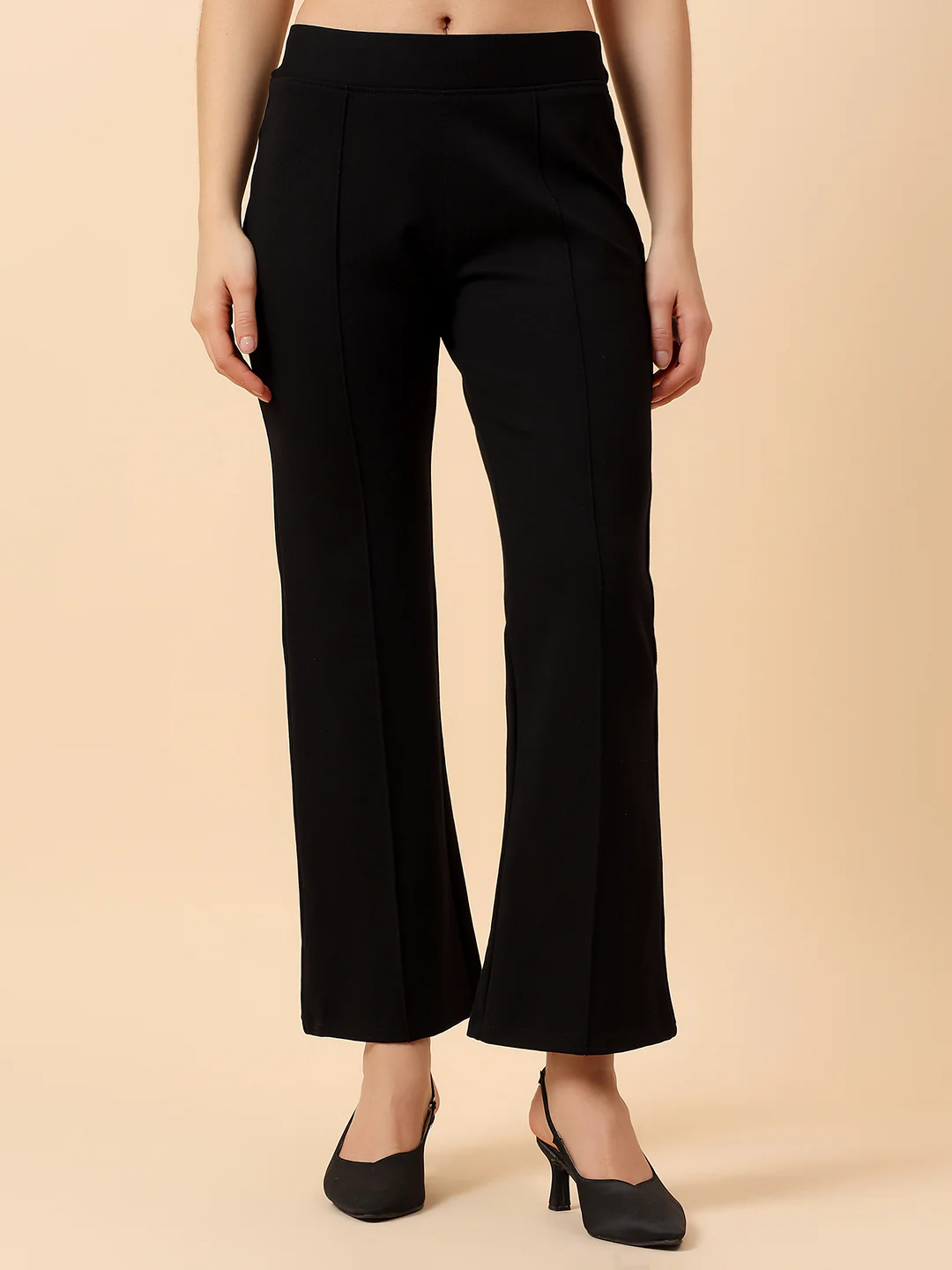 Jegging for Women | Breathable & Soft with Color Fastness Regular Fit Knitted Fabric Solid Pattern Elasticated - Image 3