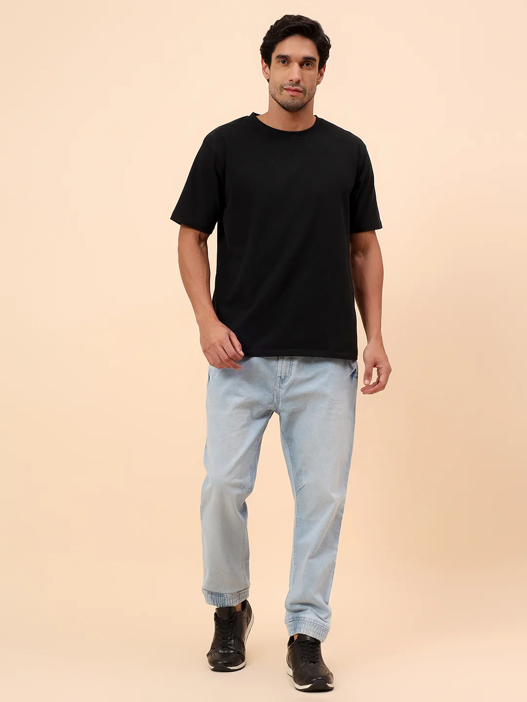 Jogger for Men | Breathable & Soft with Color Fastness Smart Fit Cotton Blend Solid Pattern Drawstring Closure - Image 2