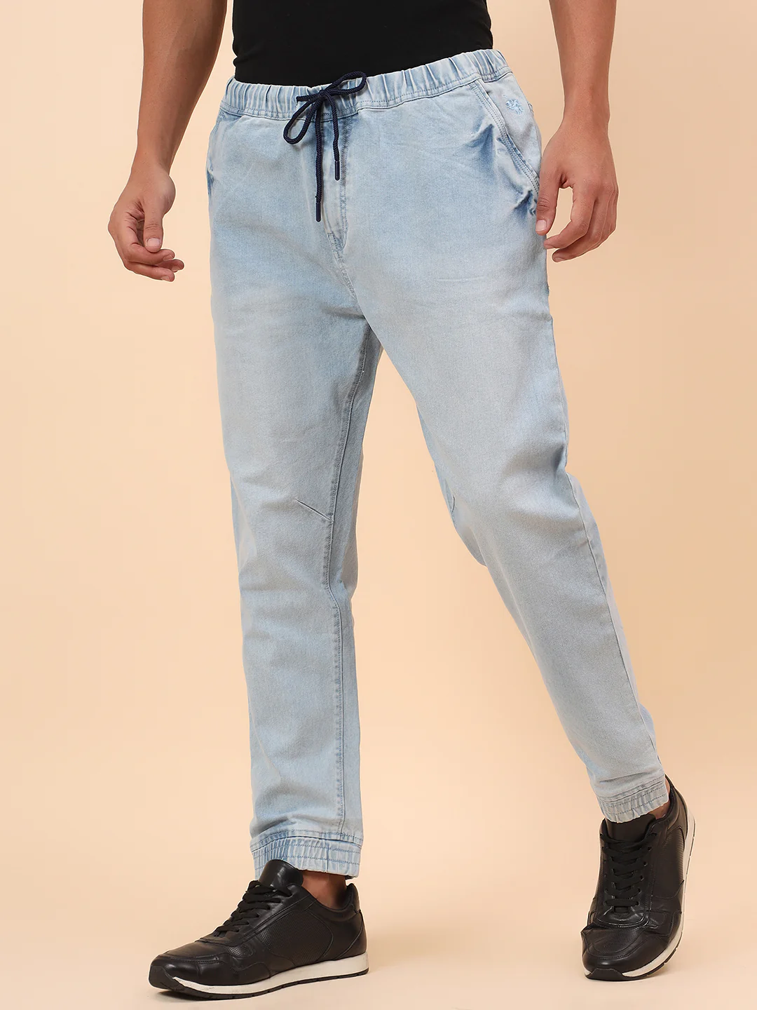 Jogger for Men | Breathable & Soft with Color Fastness Smart Fit Cotton Blend Solid Pattern Drawstring Closure - Image 5