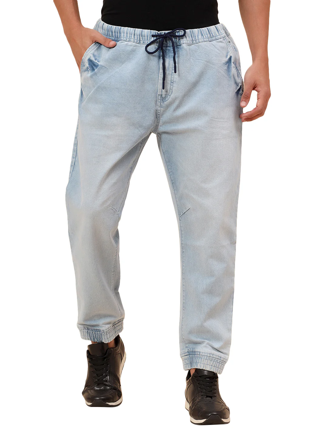 Jogger for Men | Breathable & Soft with Color Fastness Smart Fit Cotton Blend Solid Pattern Drawstring Closure - Image 9