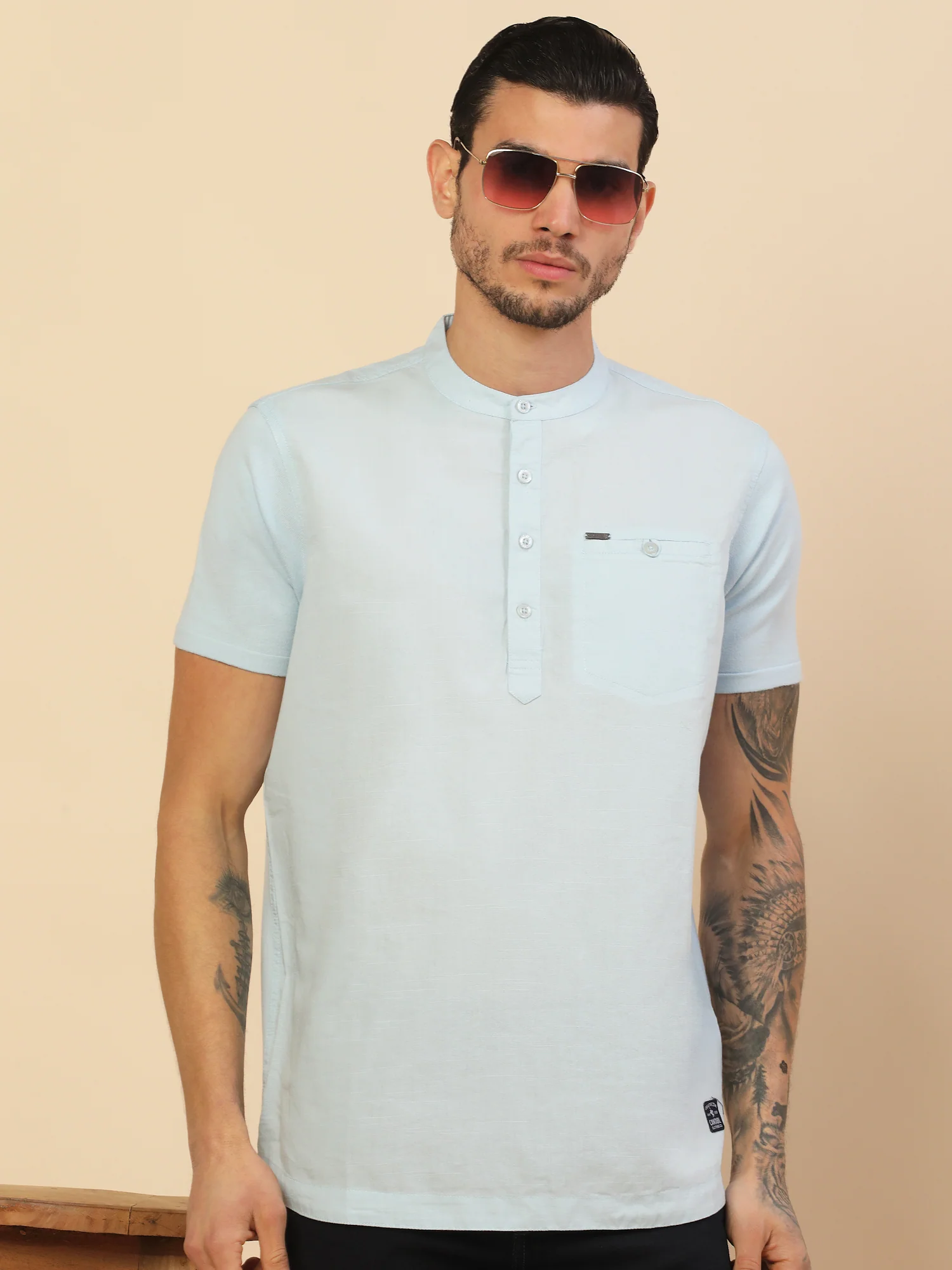 Kurta Shirt for Men l Breathable & Soft with Color Fastness Regular Fit - Image 7