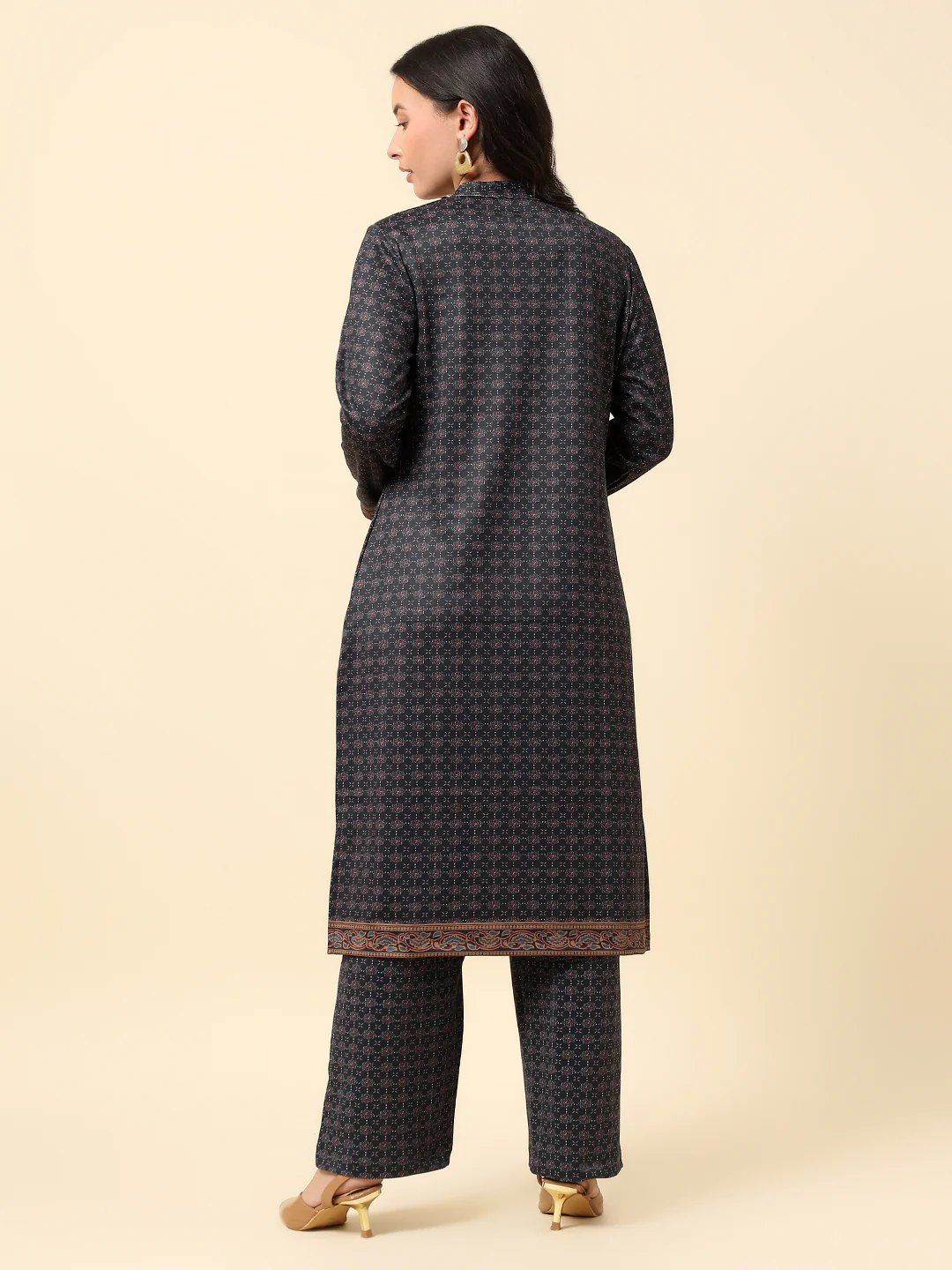 Kurti for Women | Winter Wear Round Neck Poly Cotton Fabric Printed Pattern - Image 5