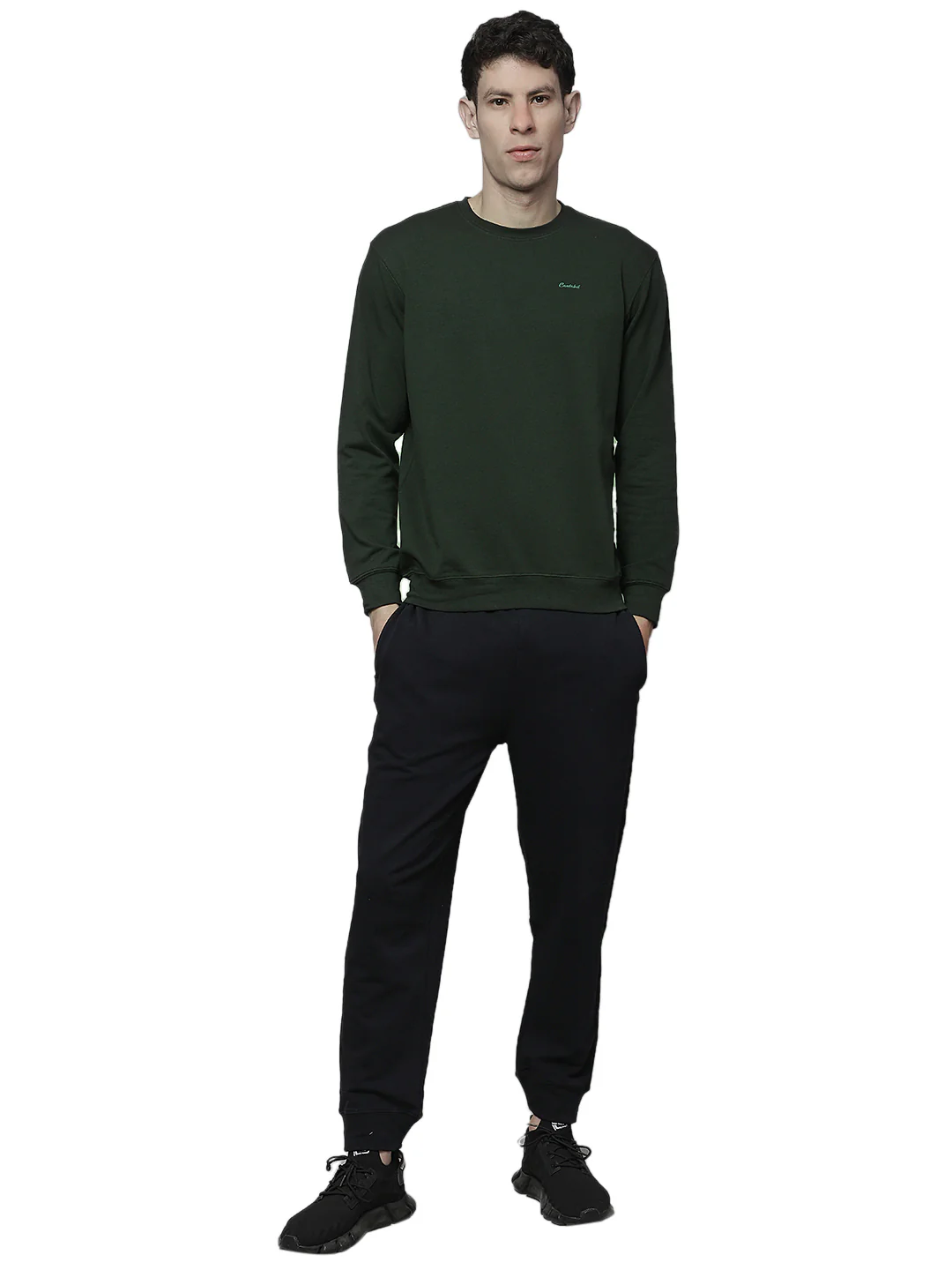 Lounge Set for Men | Winter Wear Round Necck with Poly Cotton Fabric Solid Pattern - Image 2