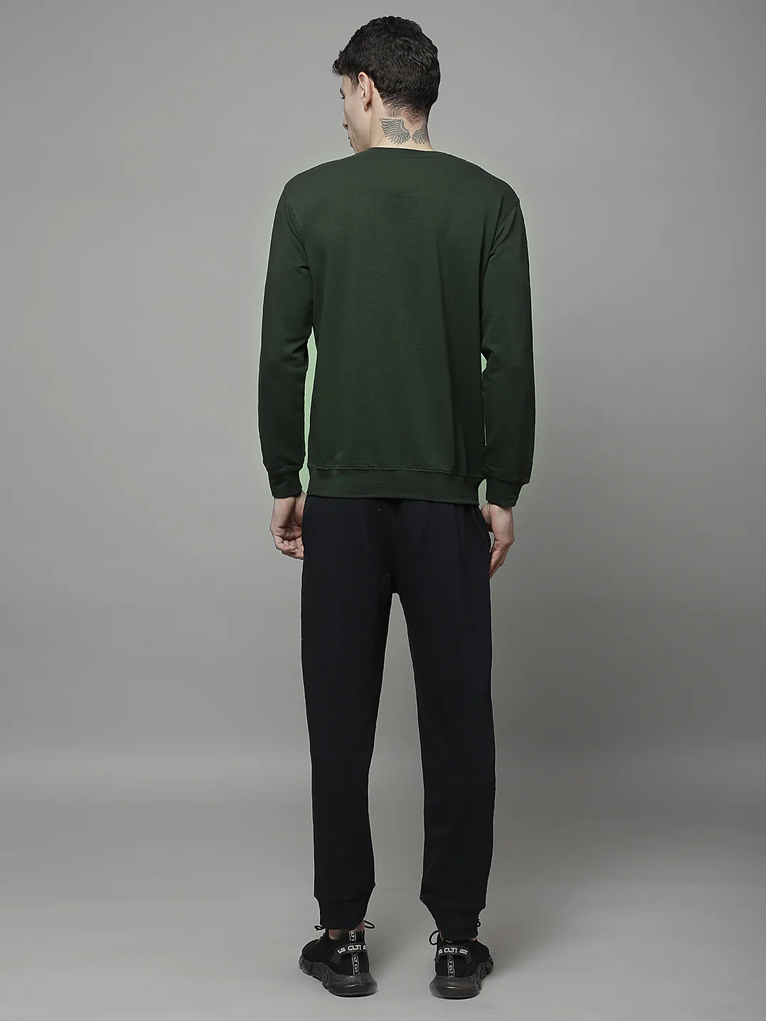 Lounge Set for Men | Winter Wear Round Necck with Poly Cotton Fabric Solid Pattern - Image 5